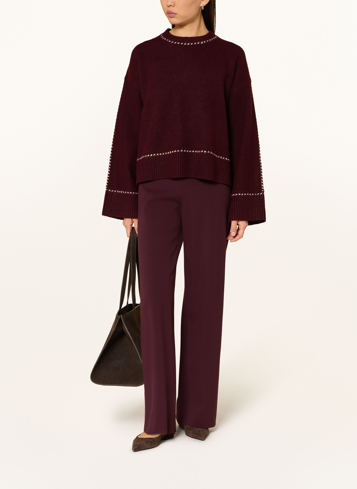 NEO NOIR Sweater ROEME: DARK RED