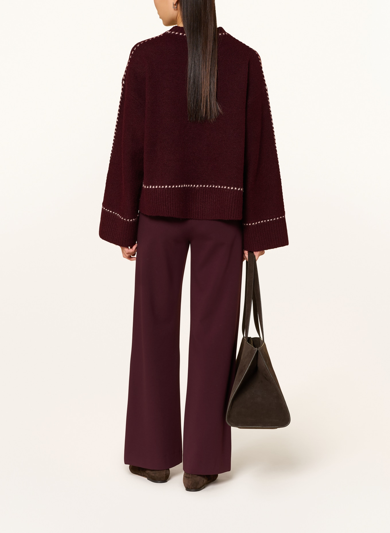 NEO NOIR Sweater ROEME: DARK RED