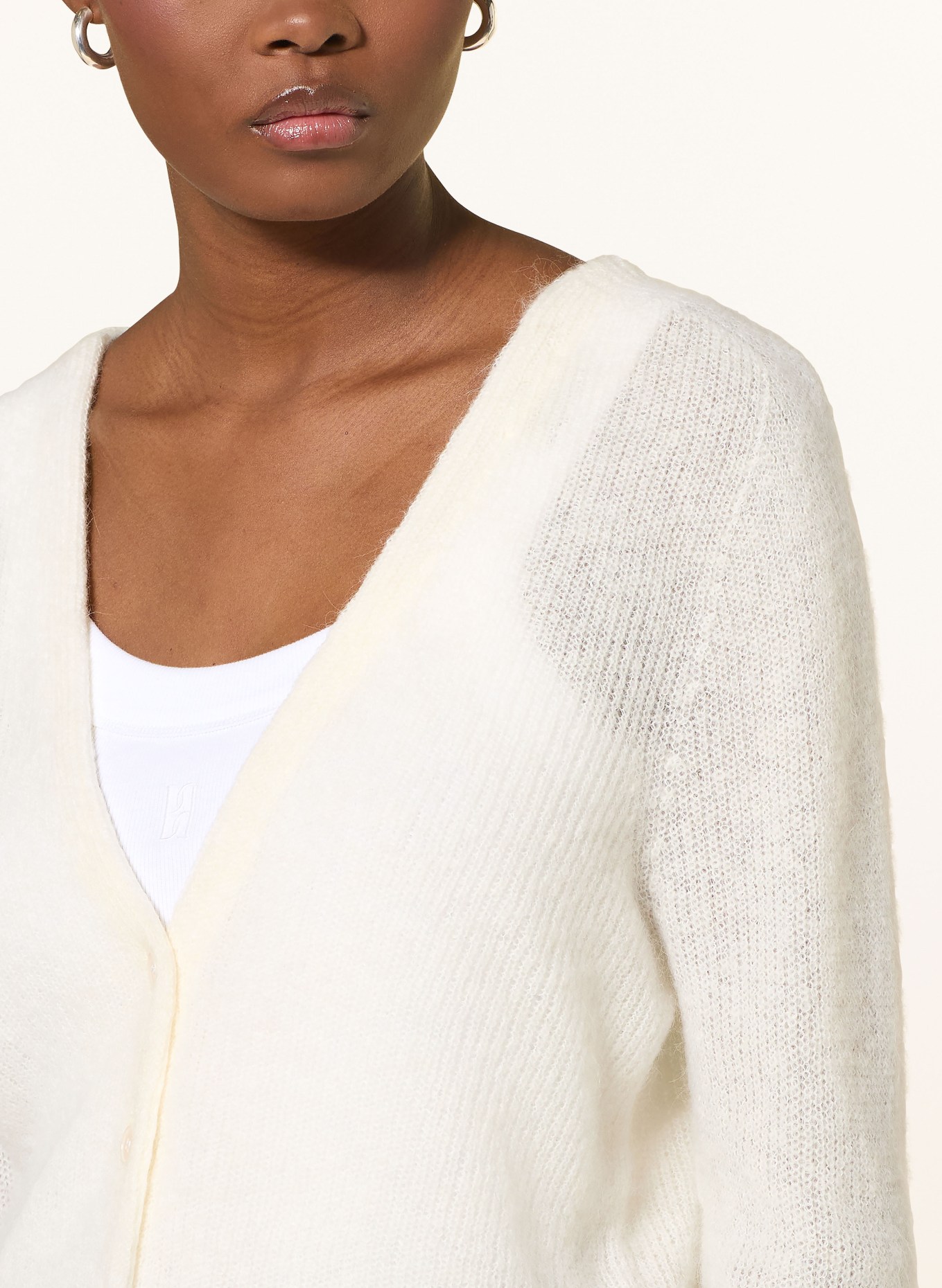 DRYKORN Kardigan GERTIJA z dodatkiem alpaki: BIAŁY