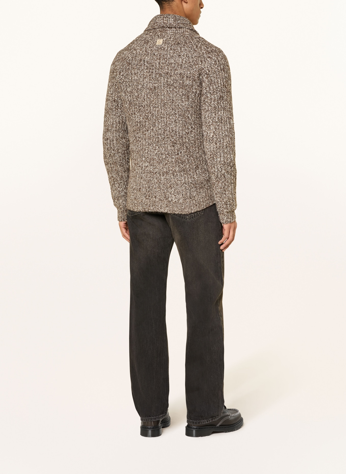 COLOURS & SONS Strickjacke: BRAUN / WEISS