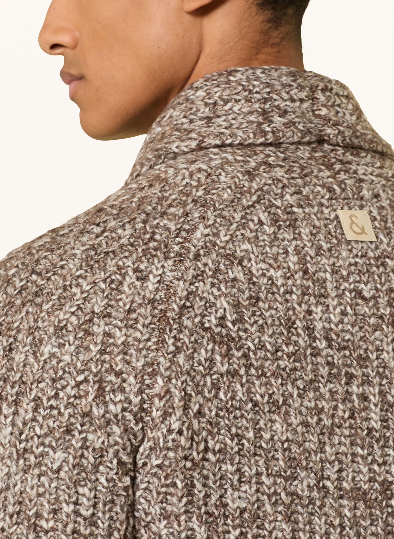 COLOURS & SONS Strickjacke: BRAUN / WEISS