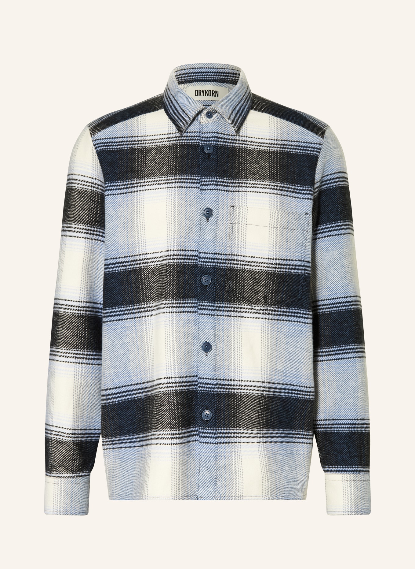 DRYKORN Hemd DIEGGO Comort Fit: HELLBLAU / CREME / DUNKELBLAU