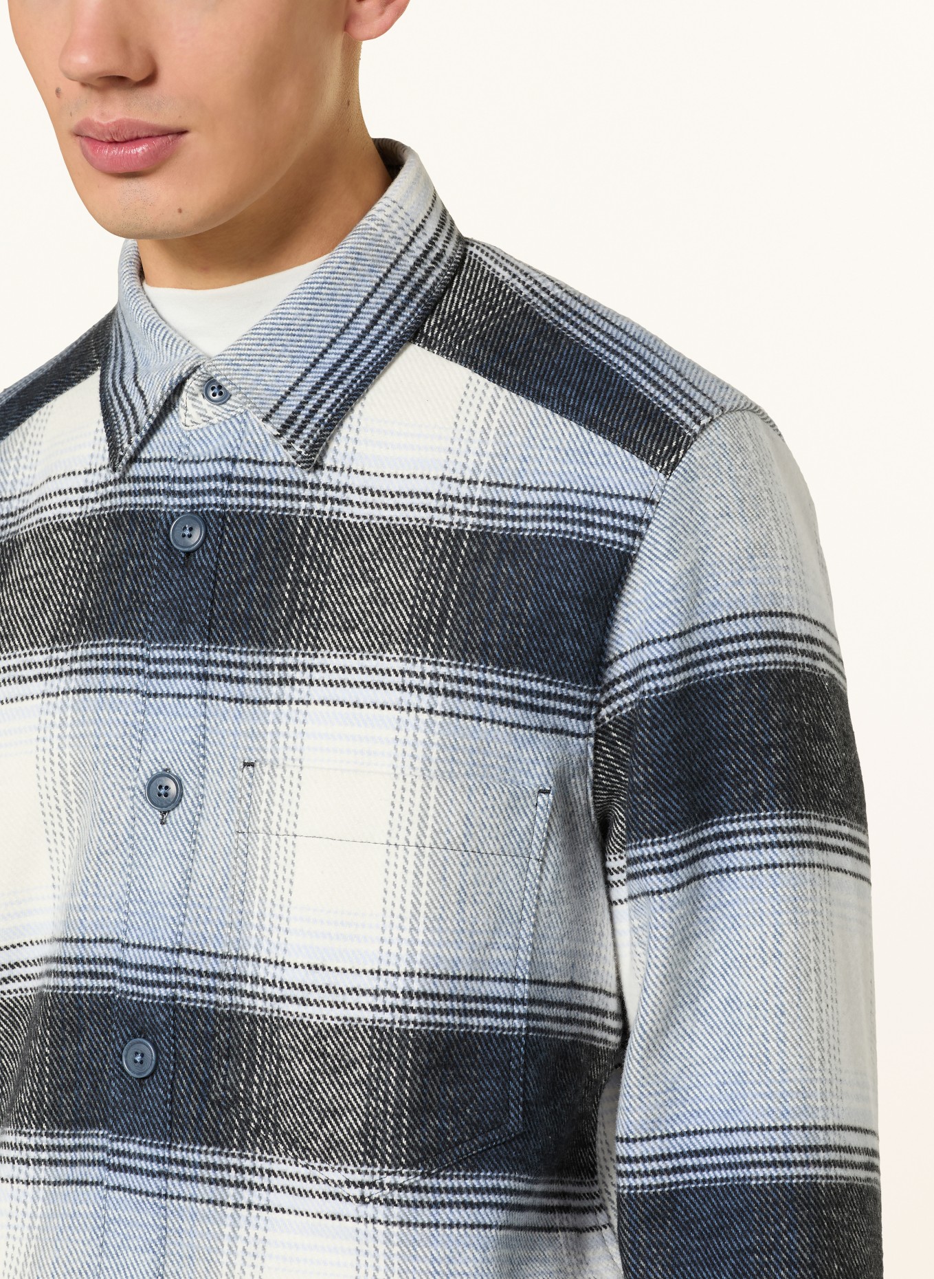 DRYKORN Hemd DIEGGO Comort Fit: HELLBLAU / CREME / DUNKELBLAU