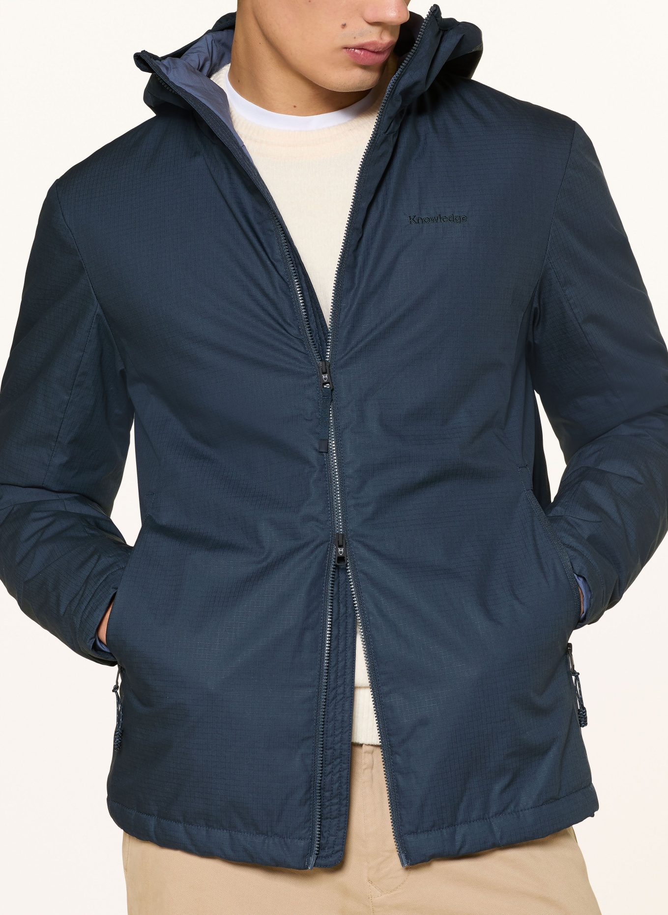 KnowledgeCotton Apparel VENT RIPSTOP 140 functional jacket: DARK BLUE