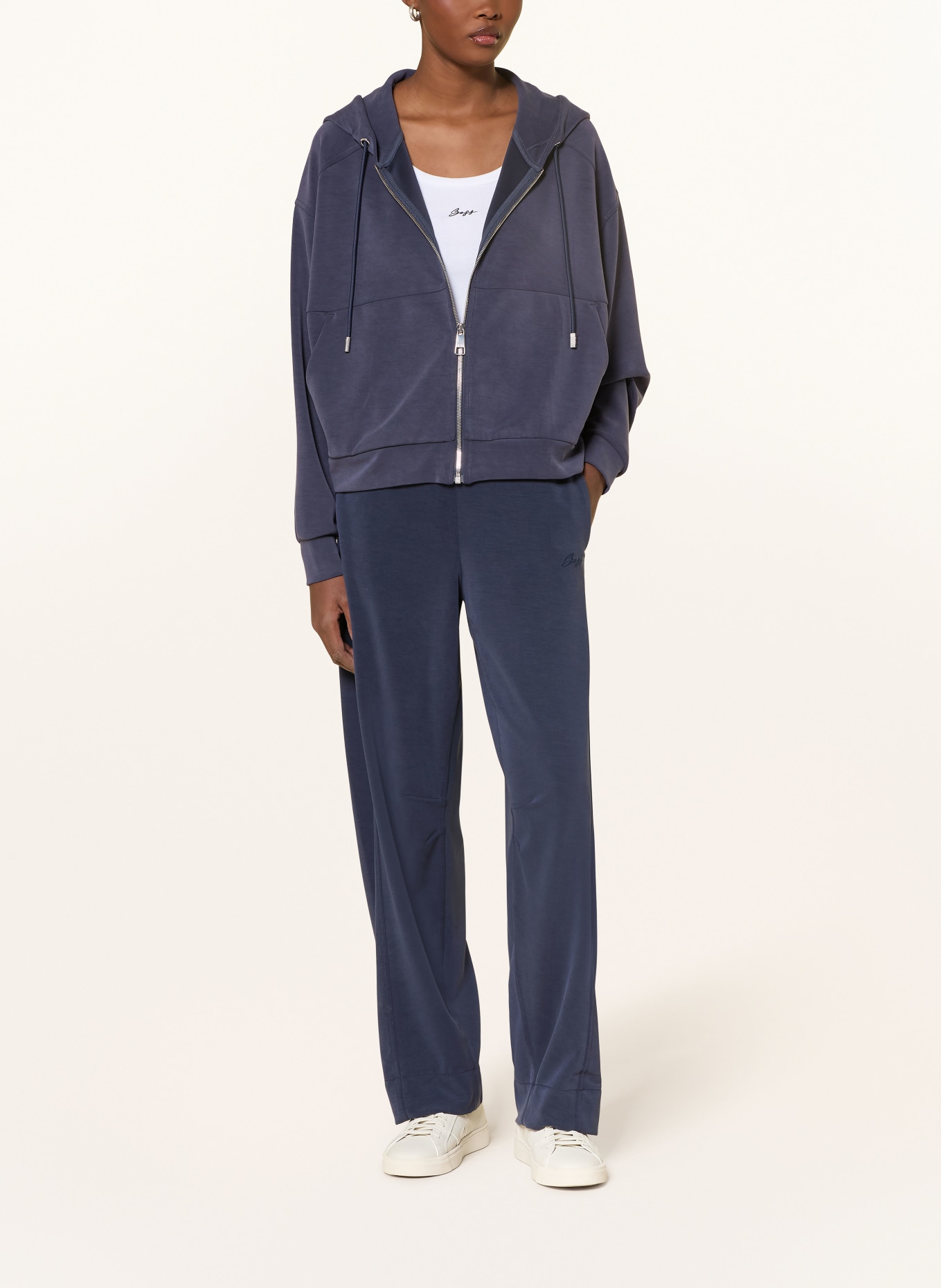 BOSS Sweatjacke ELIJAK: DUNKELBLAU