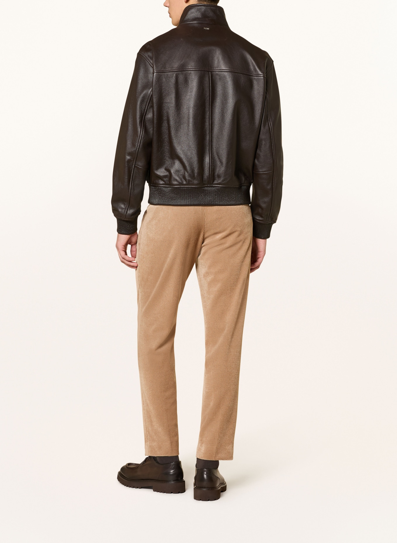 BALDESSARINI Spodnie z sztruksu Extra Slim Fit: 8702 Silver Mink