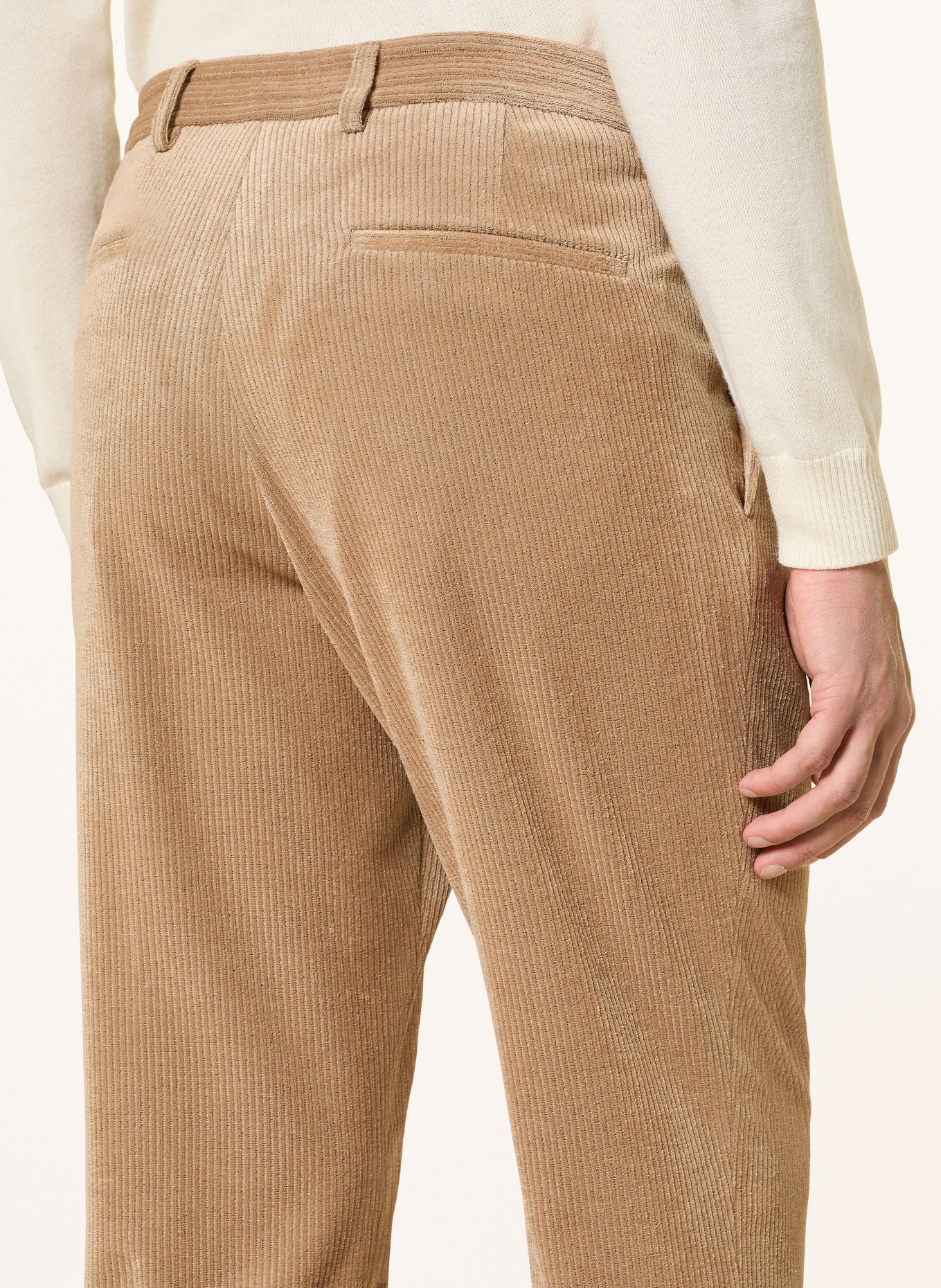 BALDESSARINI Spodnie z sztruksu Extra Slim Fit: 8702 Silver Mink