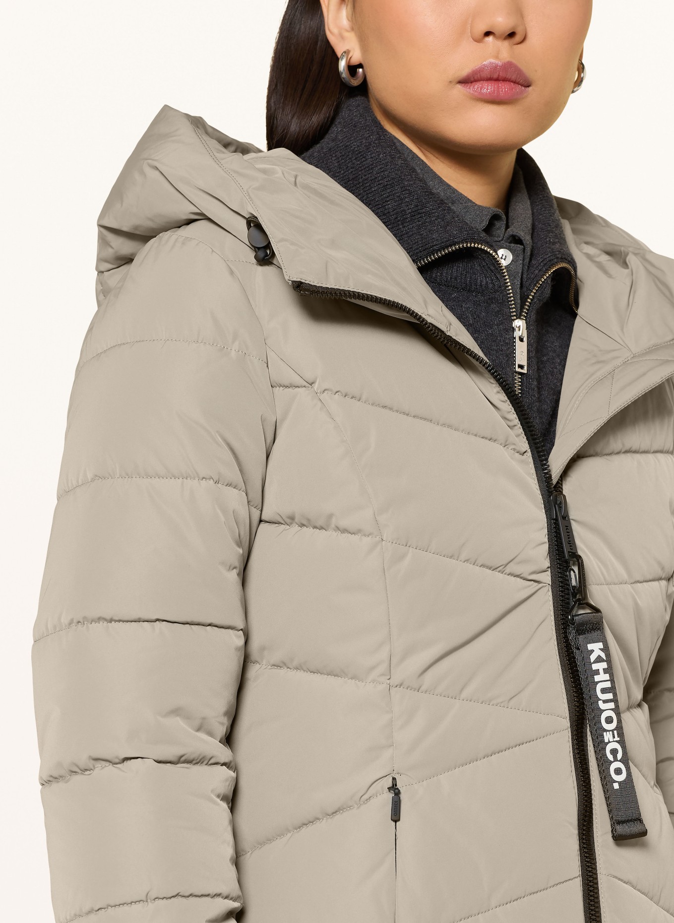 khujo Płaszcz pikowany DIER z odpinanym kołnierzem: SZARY