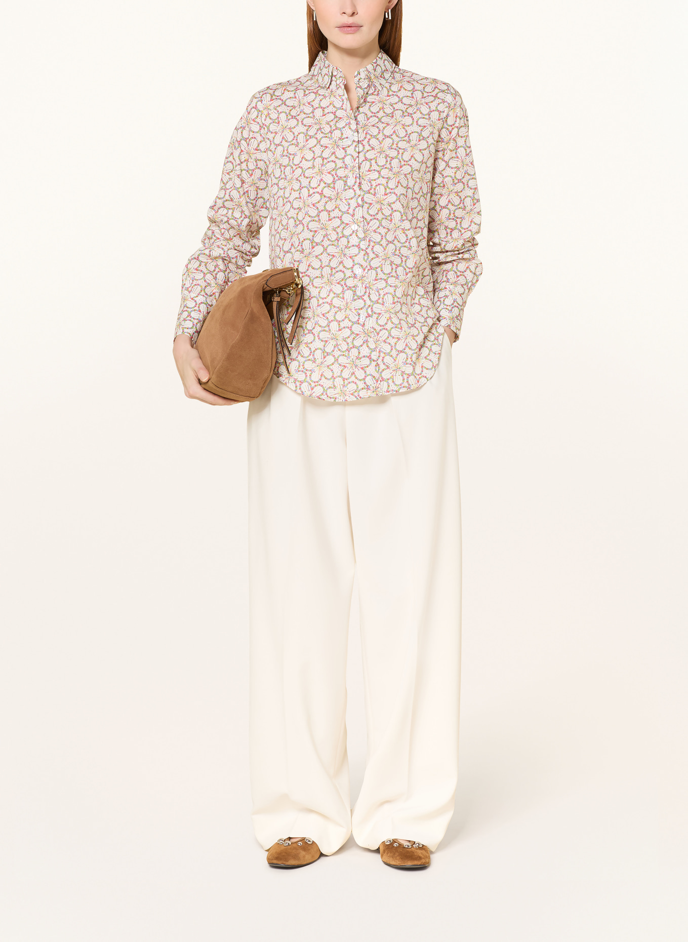 rossana diva Shirt blouse: ECRU / YELLOW / BLUE