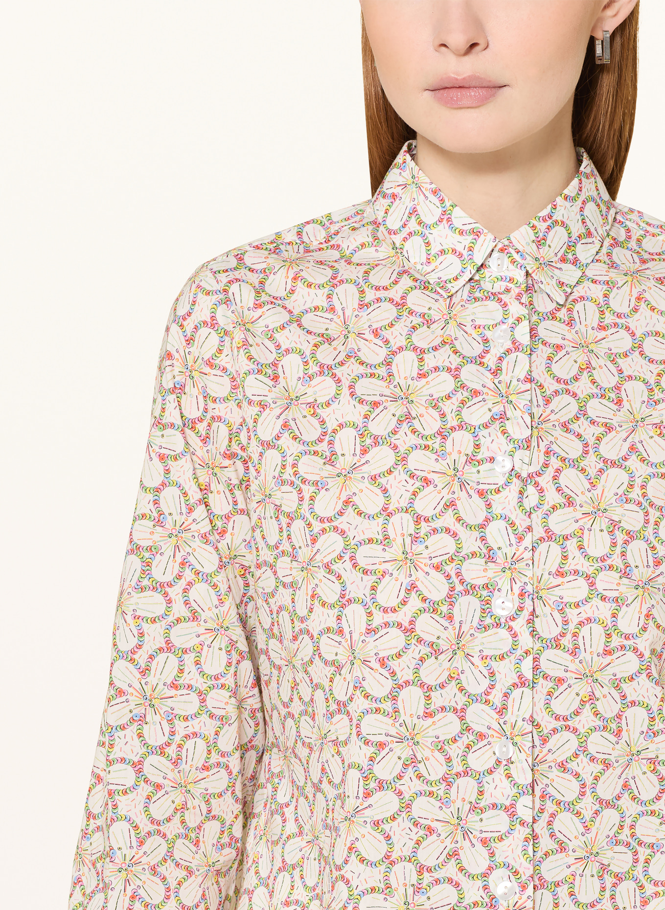 rossana diva Shirt blouse: ECRU / YELLOW / BLUE