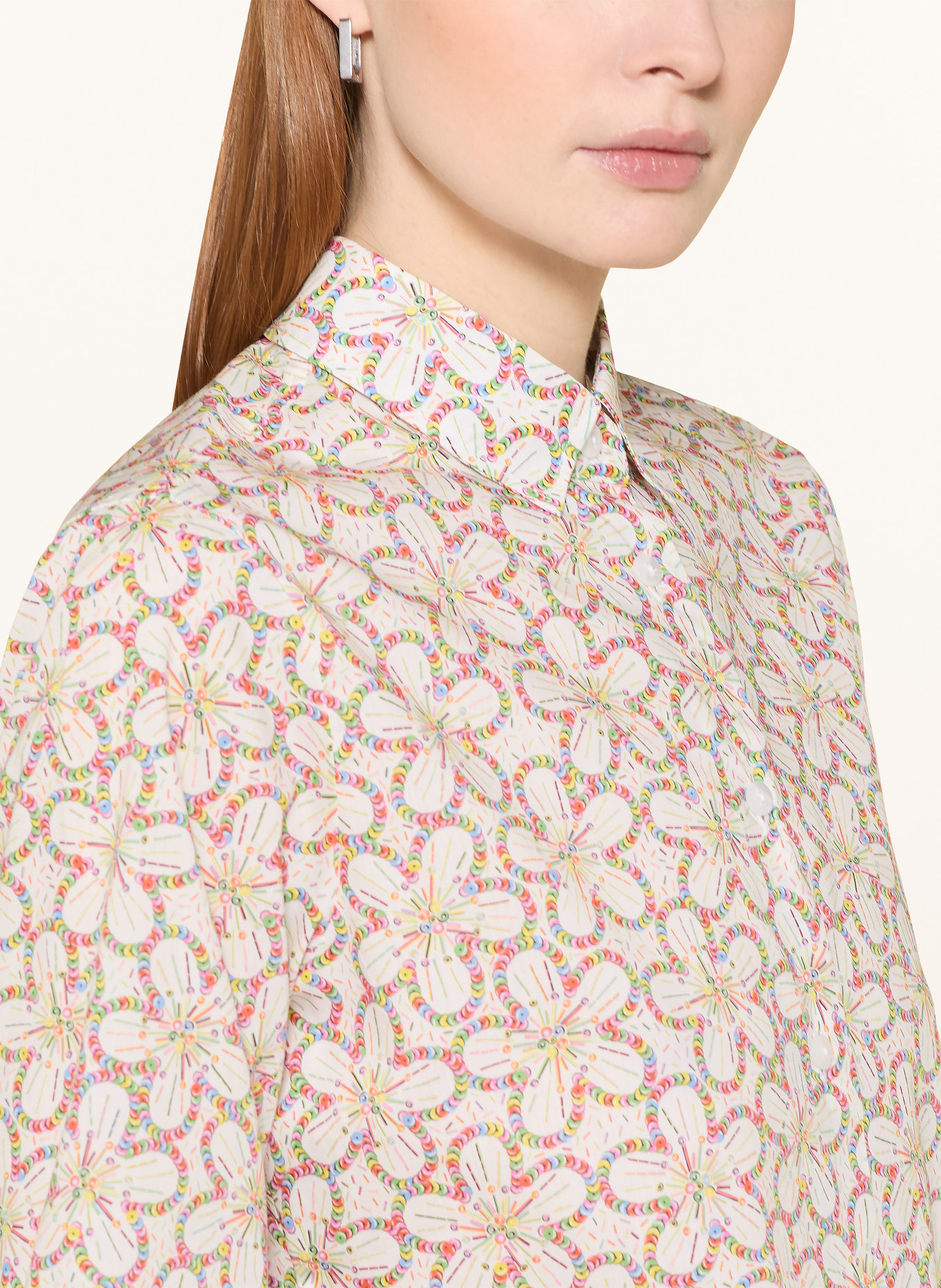 rossana diva Shirt blouse: ECRU / YELLOW / BLUE