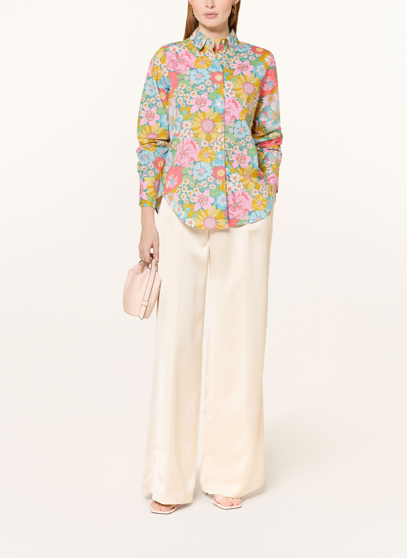 rossana diva Shirt blouse: BLUE / PINK / YELLOW