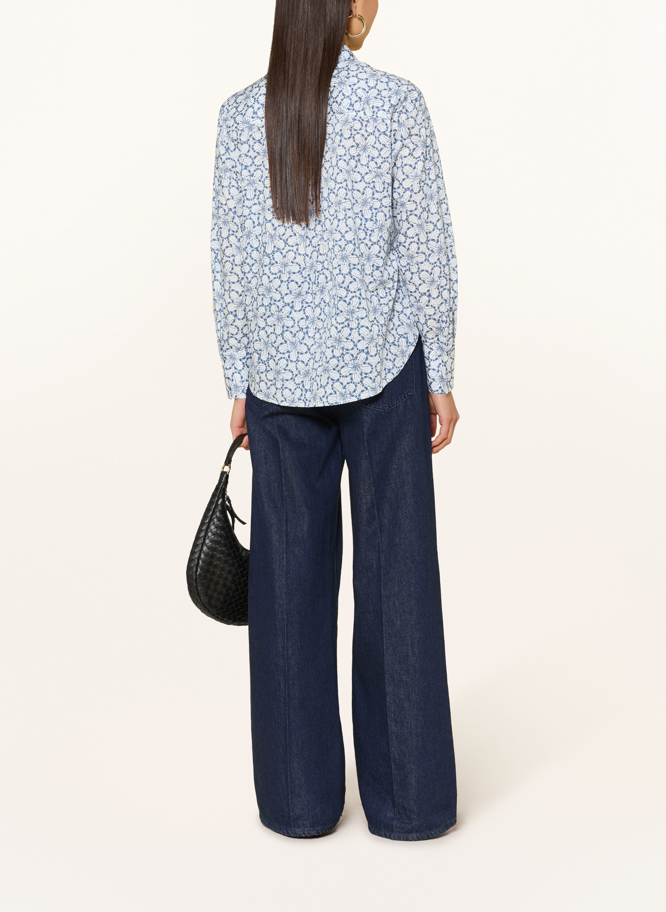 rossana diva Shirt blouse: BLUE / DARK BLUE / WHITE
