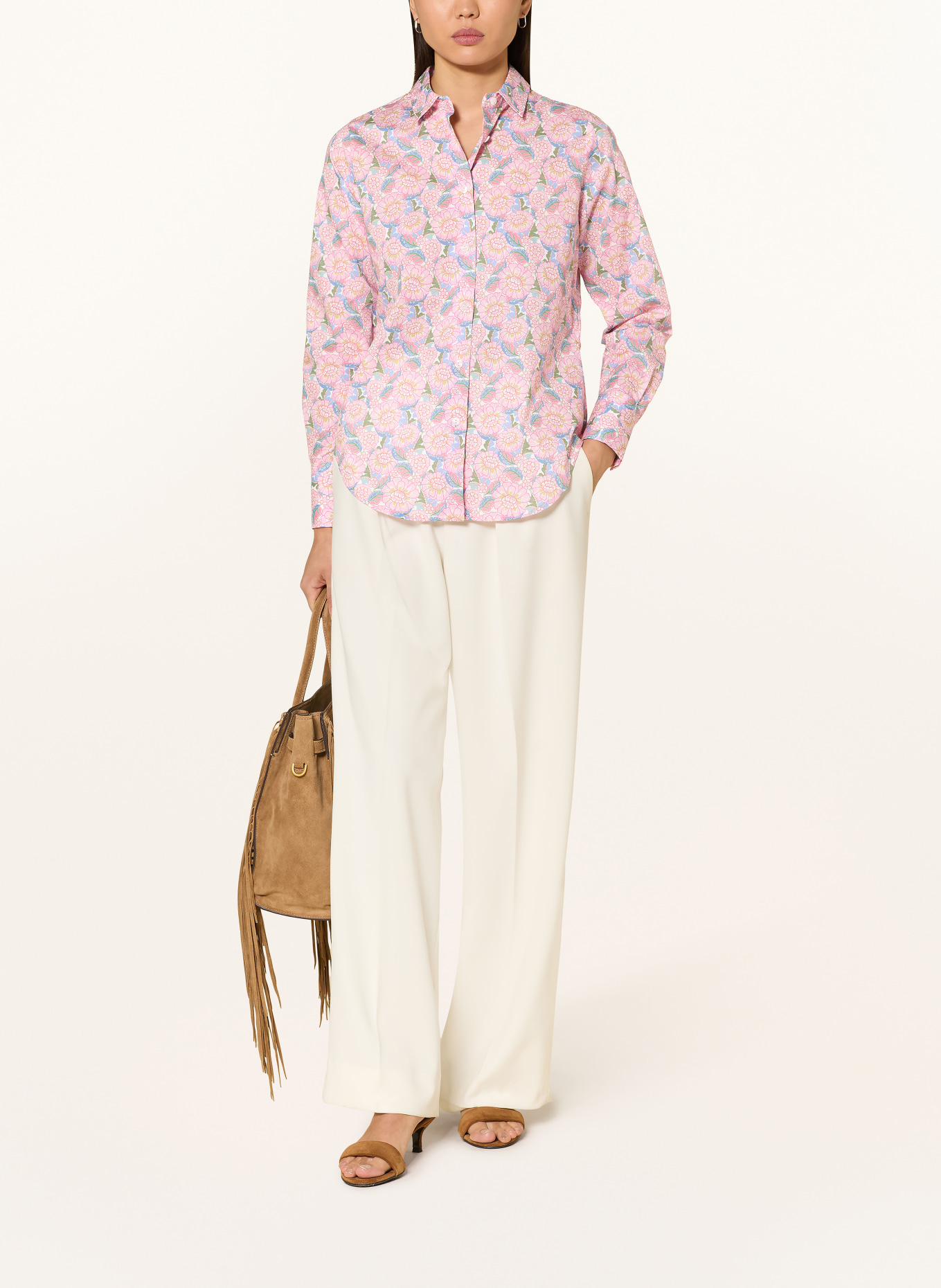 rossana diva Shirt blouse: PINK / GREEN / LIGHT BLUE