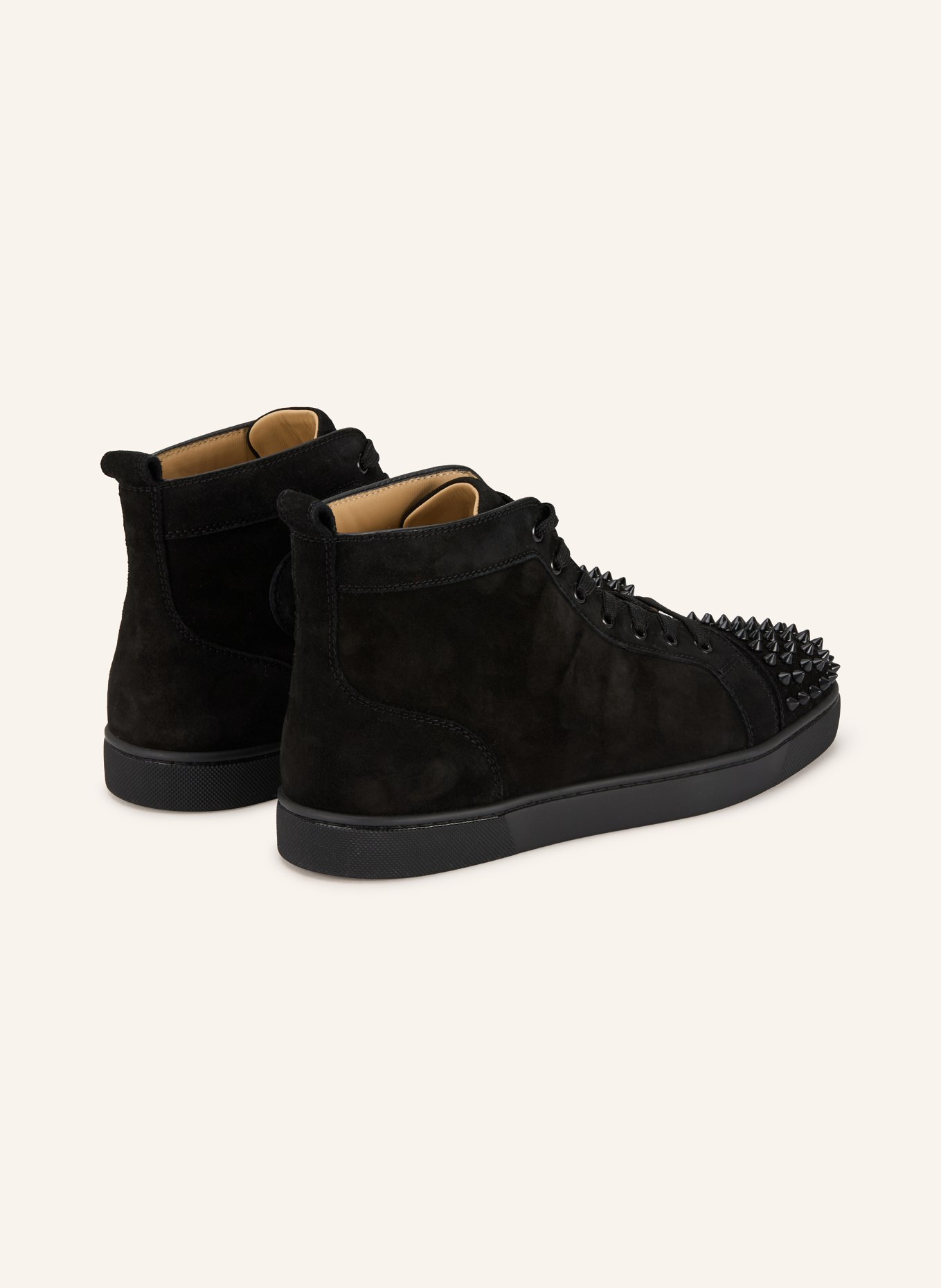 Christian Louboutin Hightop-Sneaker LOU SPIKES mit Nieten: SCHWARZ