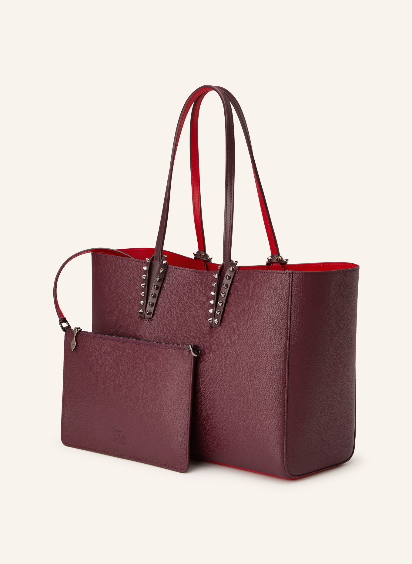 Christian Louboutin Shopper CABATA SMALL mit Pouch: DUNKELROT