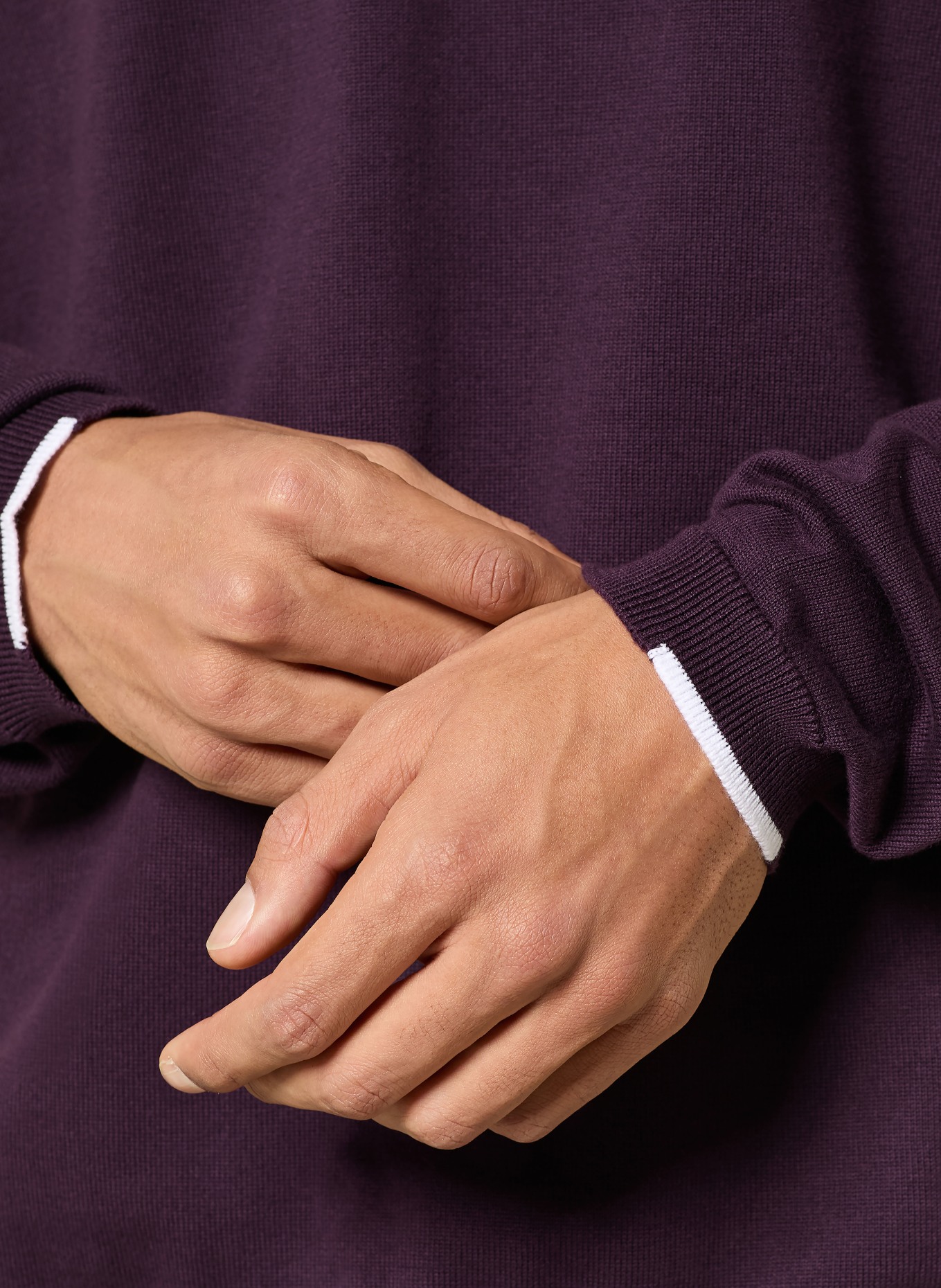 BOSS Strick-Poloshirt EVER X: DUNKELLILA