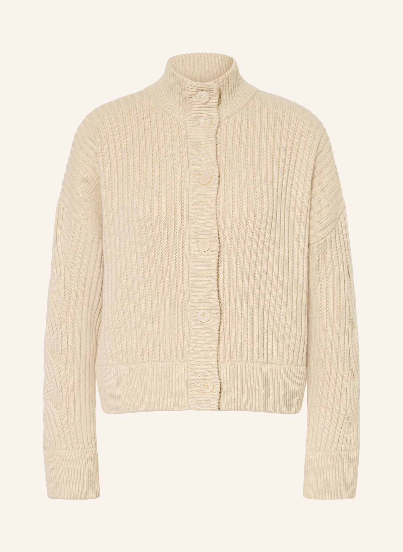 Max Mara AFELIO cardigan with cashmere: BEIGE