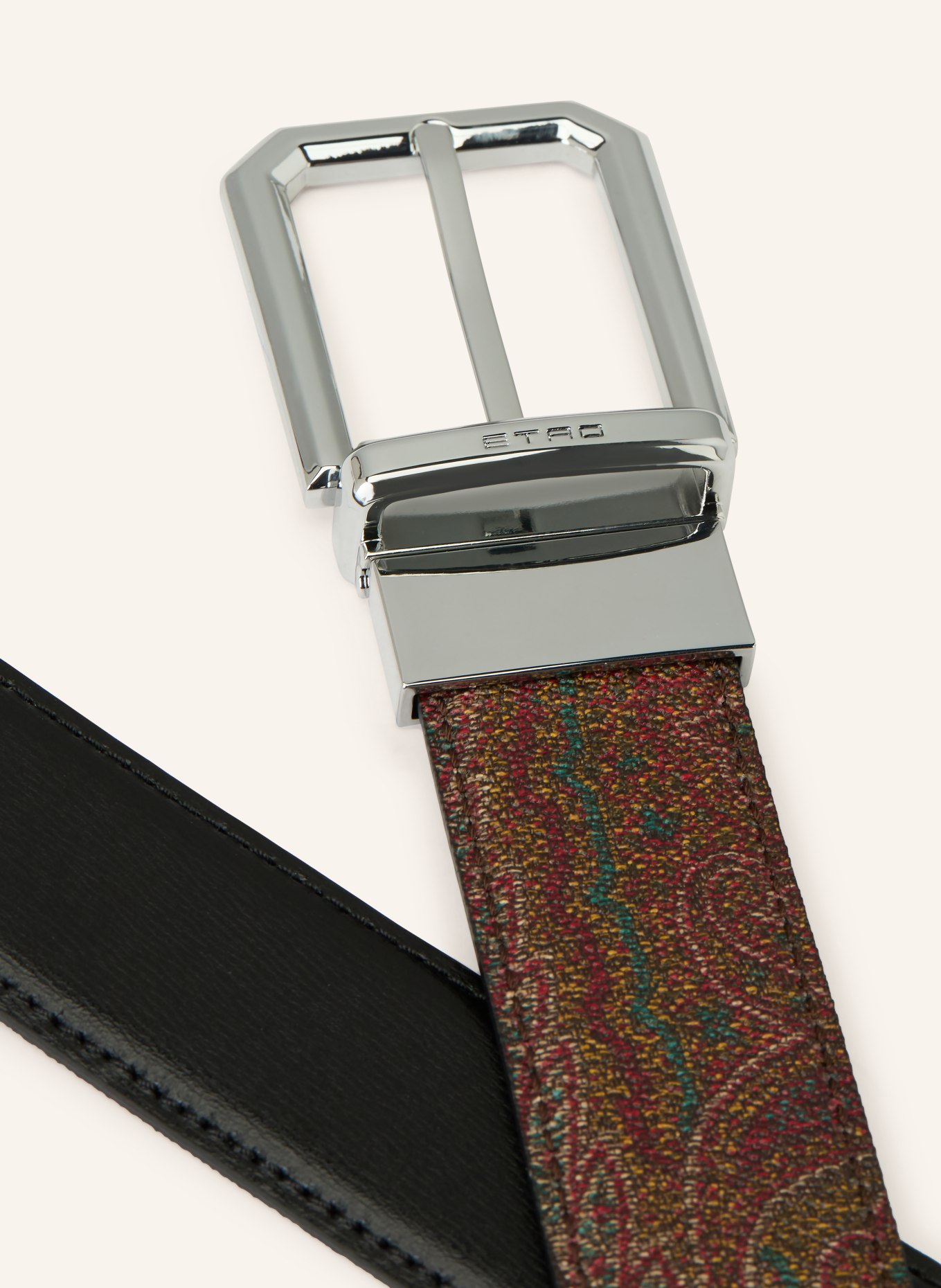 ETRO Belt: DARK RED / TEAL