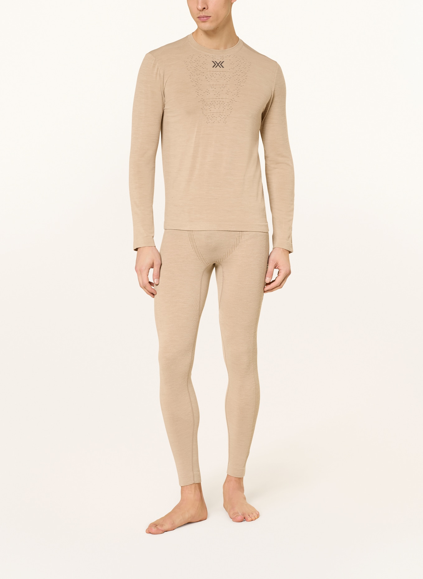 X-BIONIC MIGHTYWOOL functional underwear pants with merino wool: BEIGE