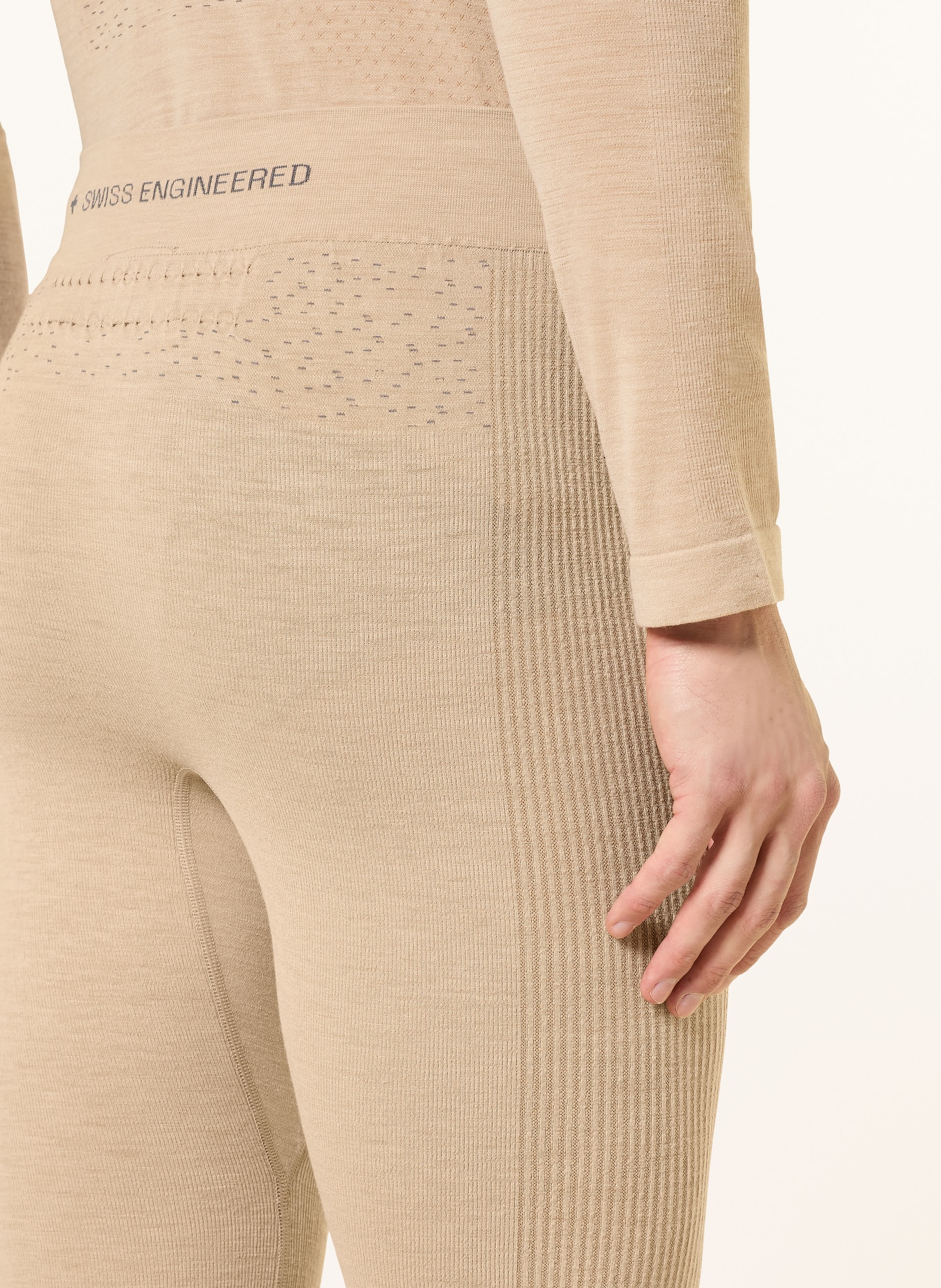 X-BIONIC MIGHTYWOOL functional underwear pants with merino wool: BEIGE