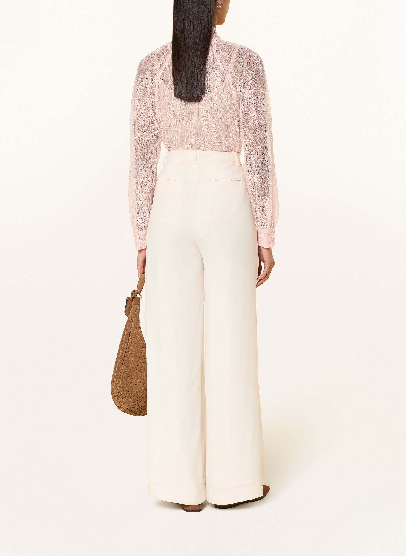 oui Schluppenbluse aus Spitze: HELLROSA