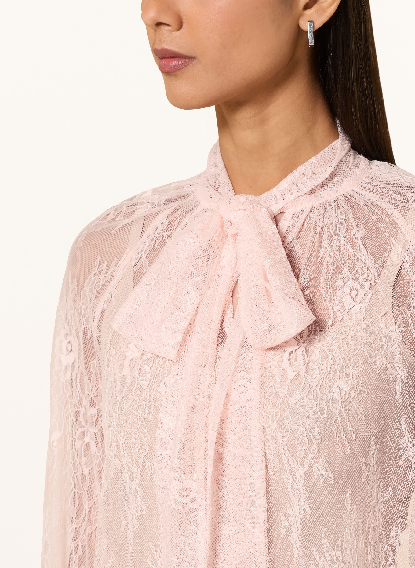 oui Schluppenbluse aus Spitze: HELLROSA