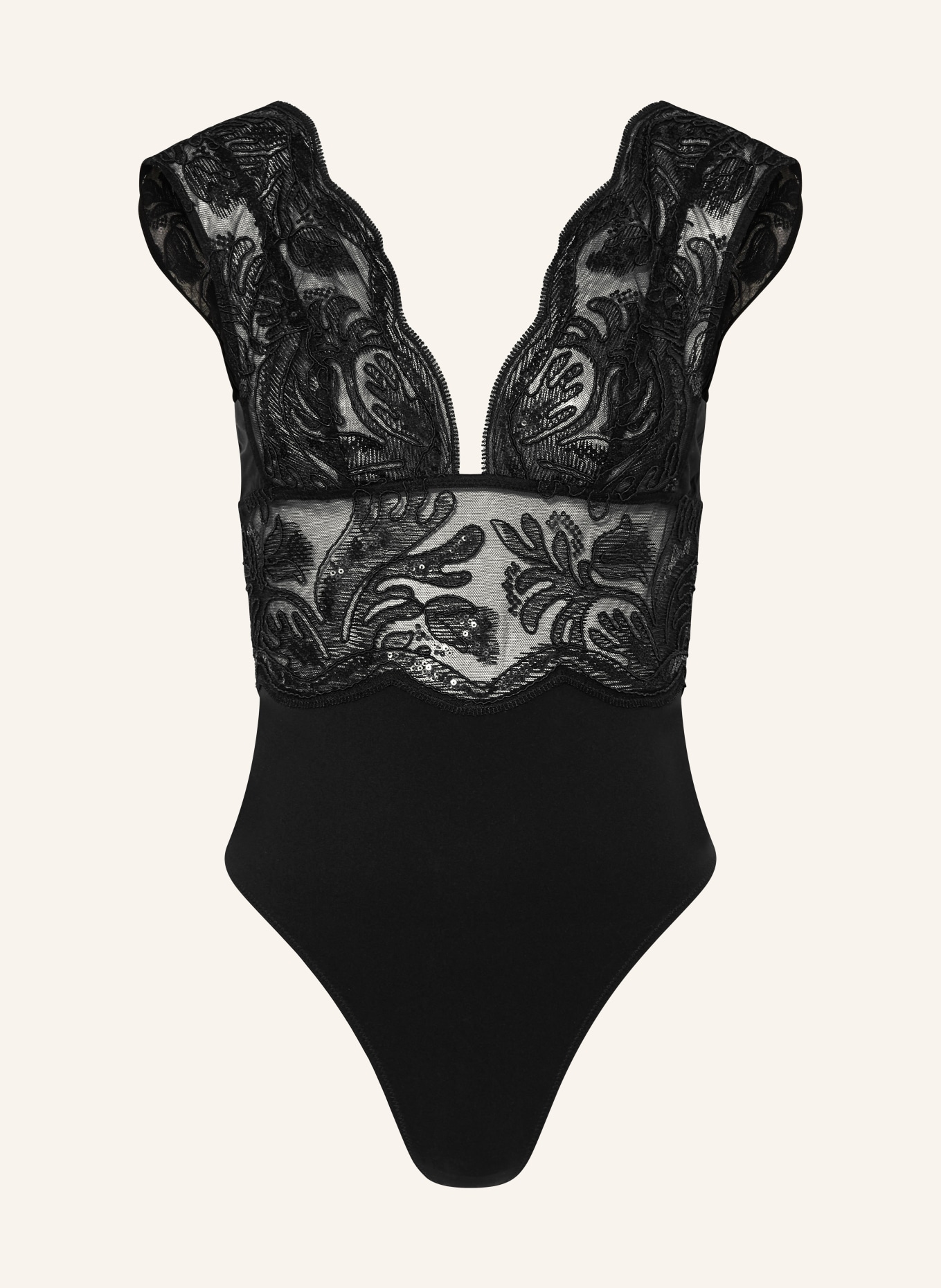 LIVY Body MIRAGE z cekinami: CZARNY