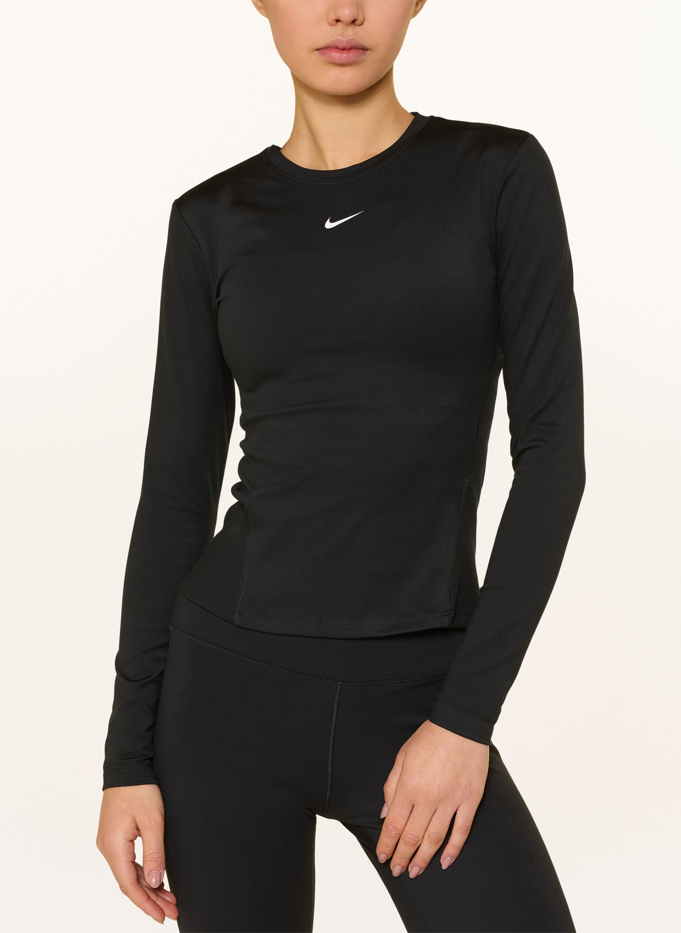 Nike Dlouhé rukávy ONE: ČERNÁ