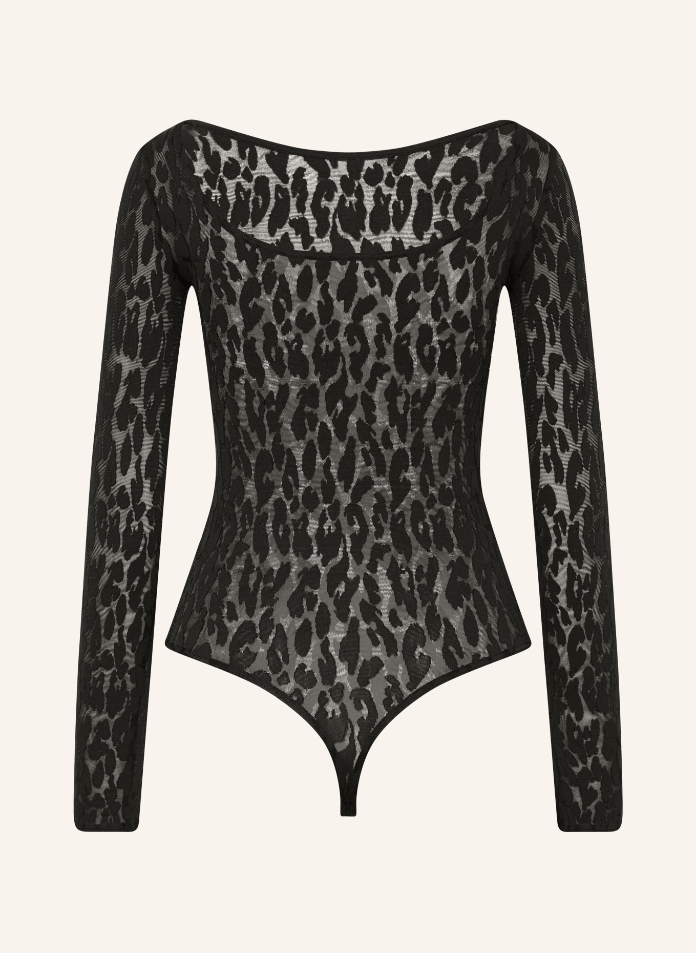 Wolford LEO string bodysuit: BLACK