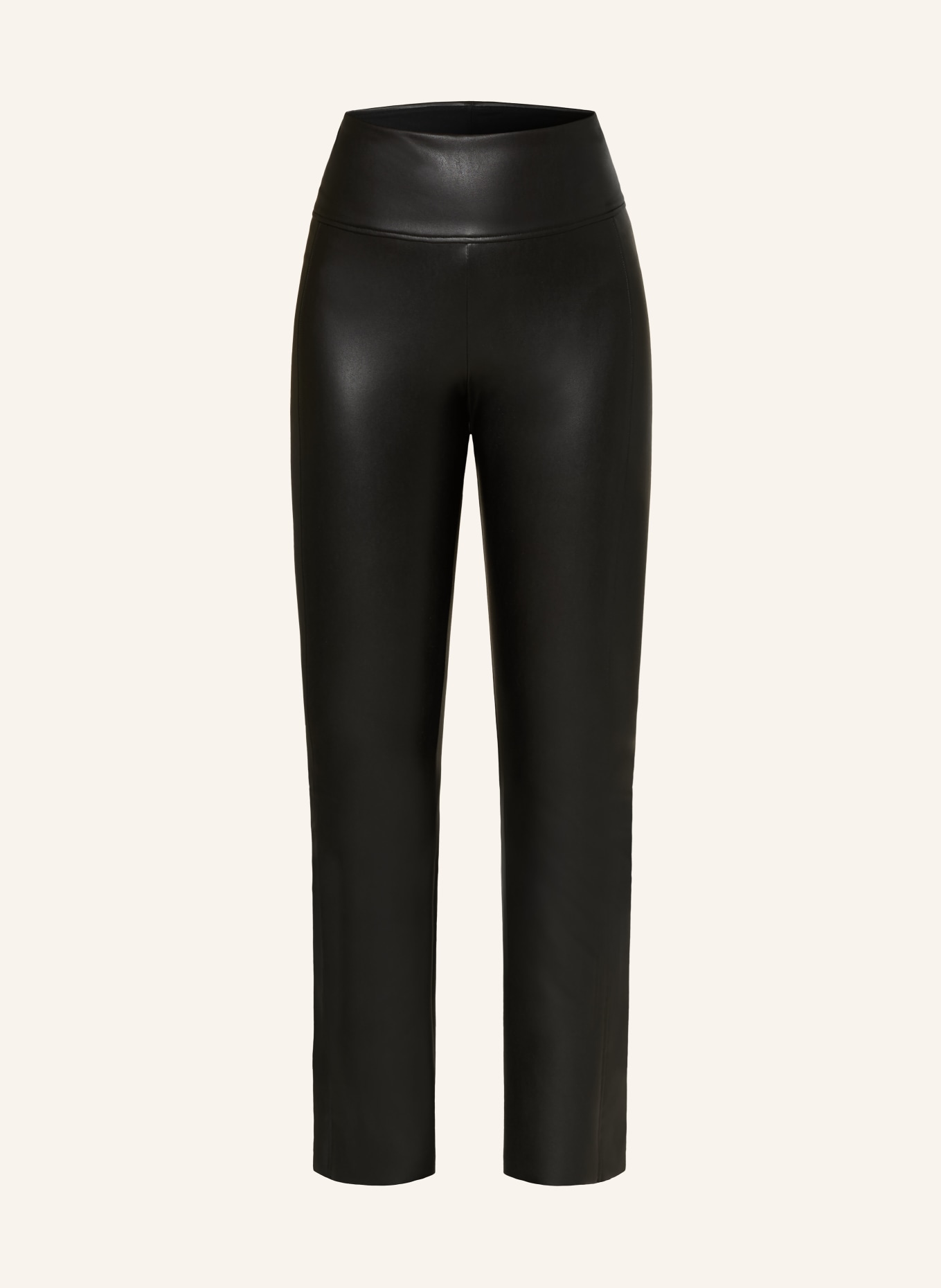 Wolford Spodnie EDIE w stylu skórzanym: CZARNY