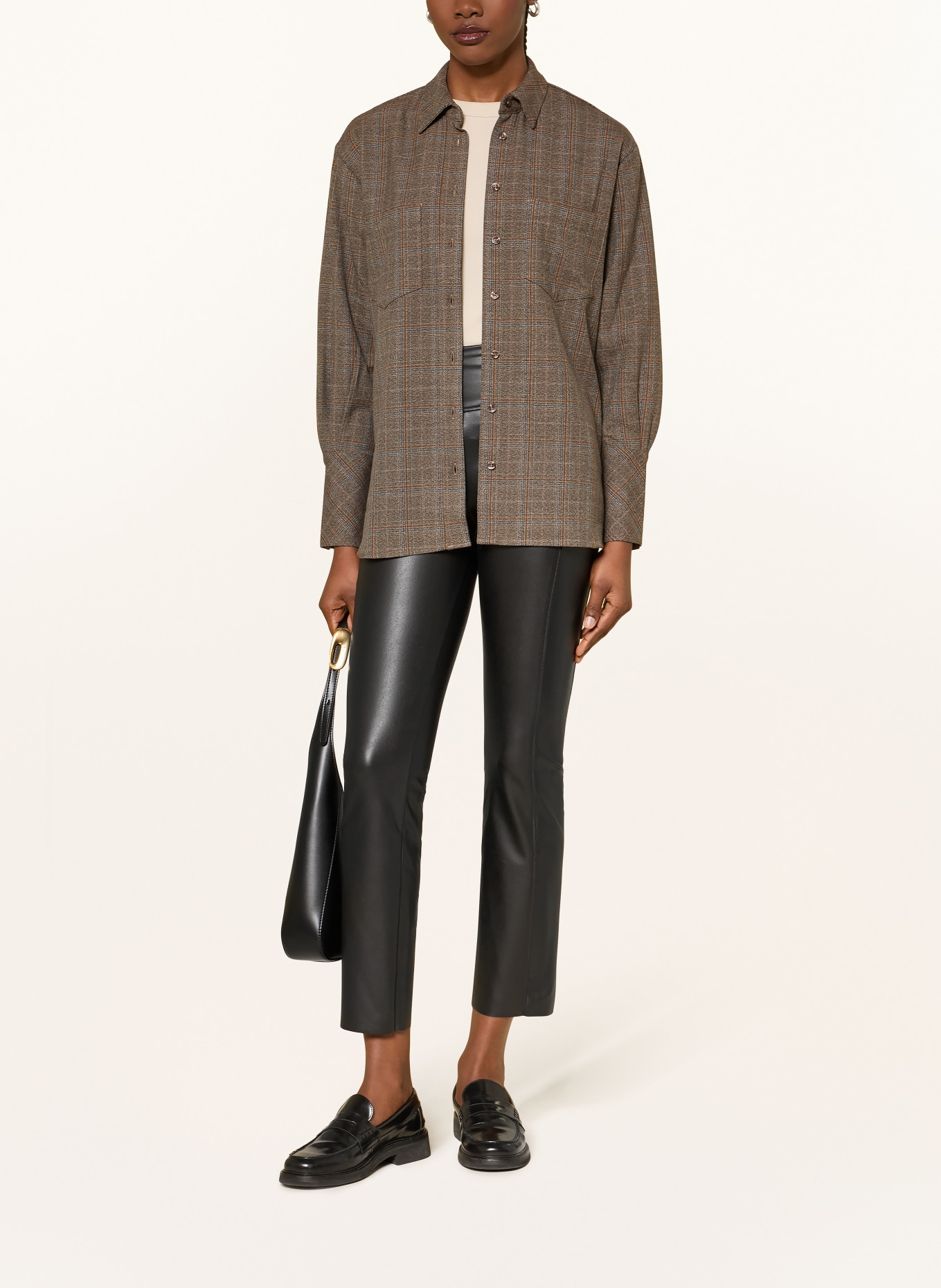 Wolford Spodnie EDIE w stylu skórzanym: CZARNY