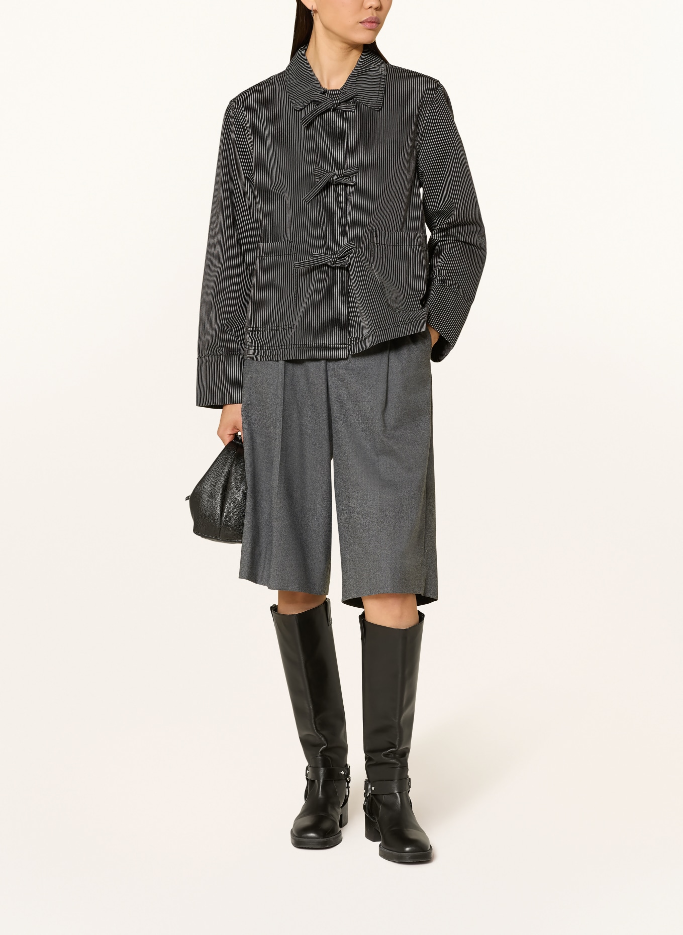 SOFIE SCHNOOR Overjacket MARLOSW: BLACK / WHITE