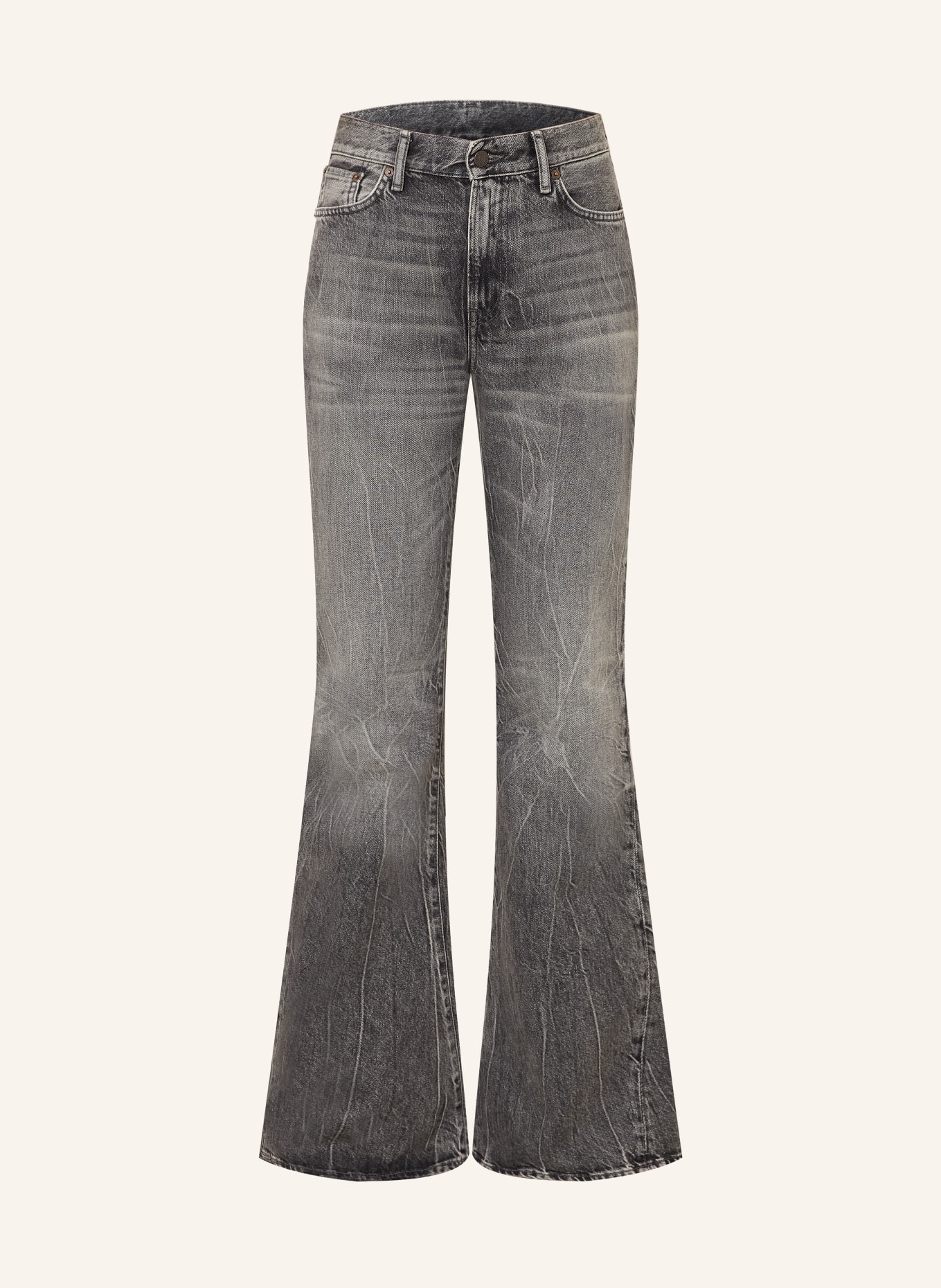 Acne Studios Jeans évasés: WASHED BLACK