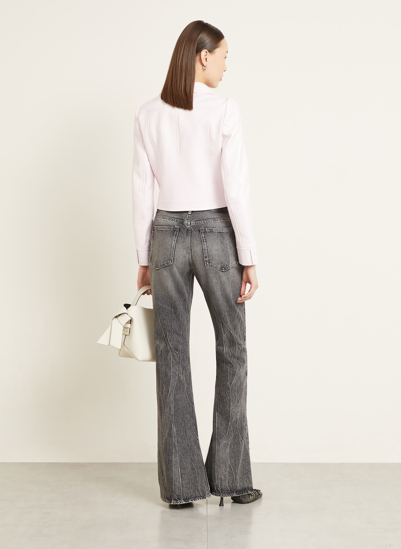 Acne Studios Jeans évasés: WASHED BLACK