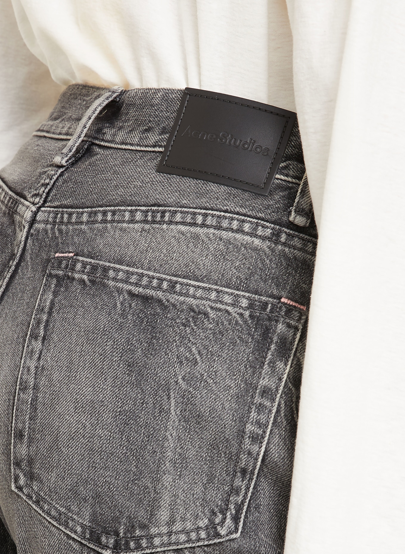 Acne Studios Jeans évasés: WASHED BLACK