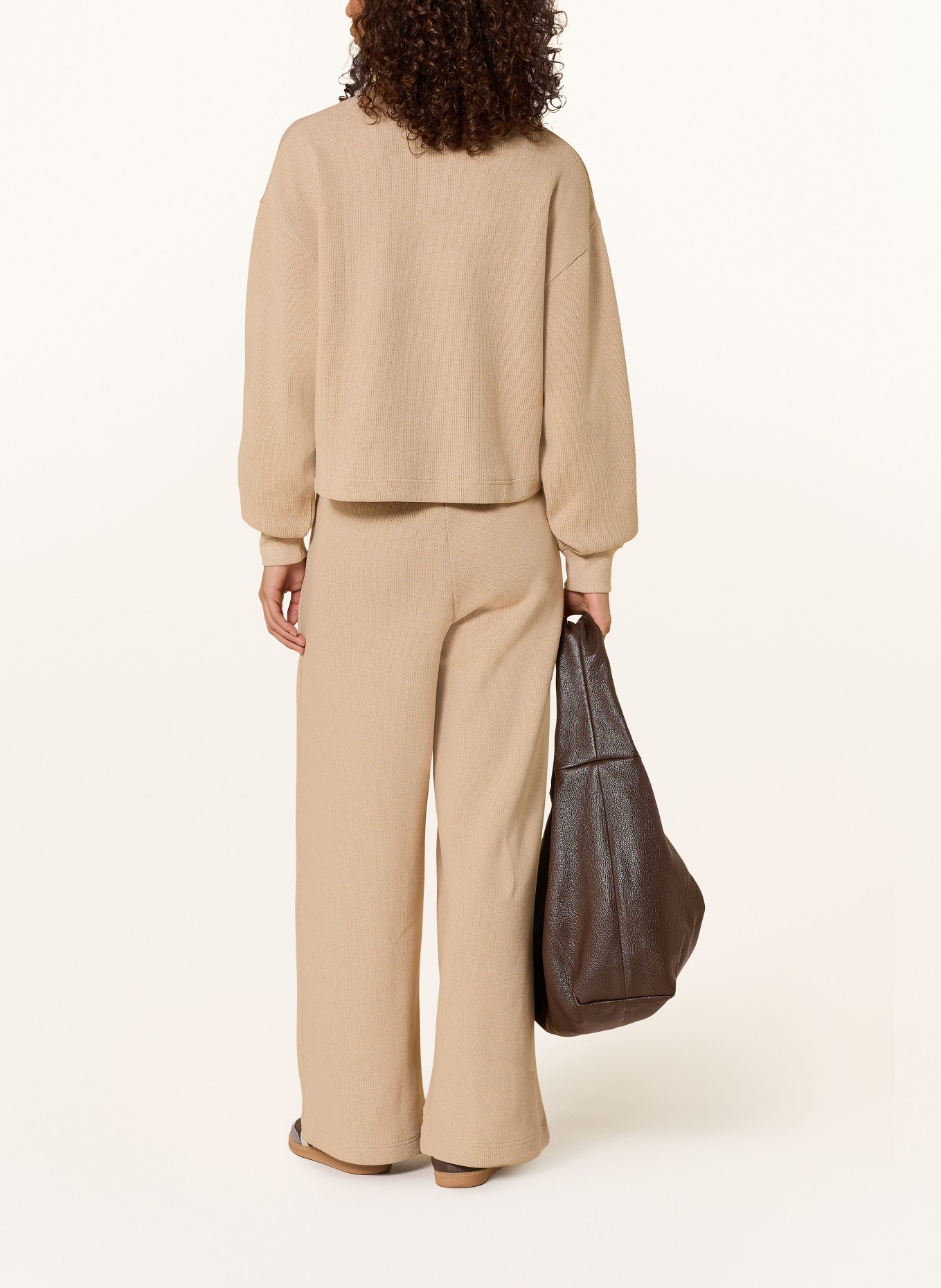 LACOSTE Oversized-Sweatshirt: BEIGE