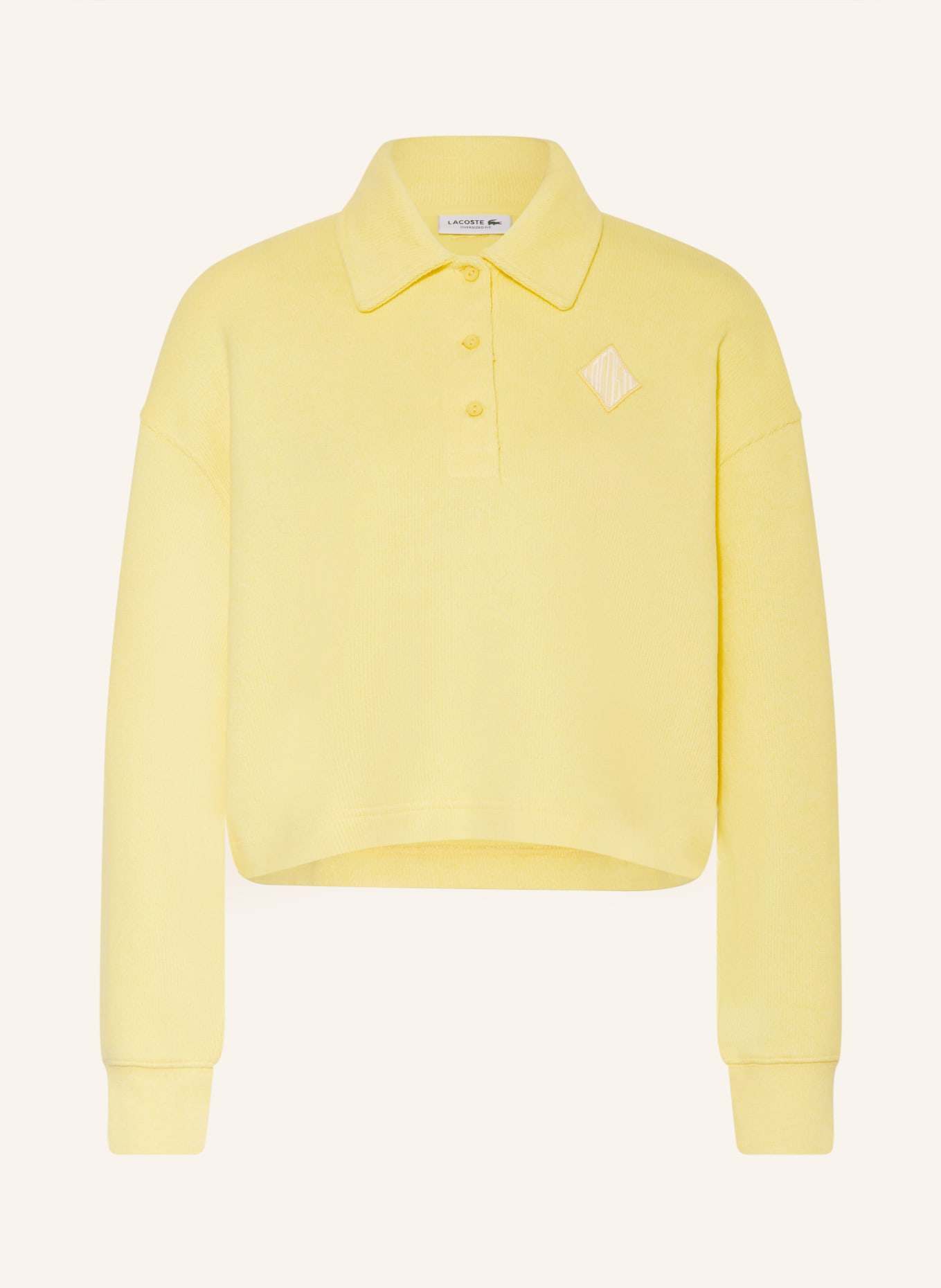 LACOSTE Bluza oversize: ŻÓŁTY