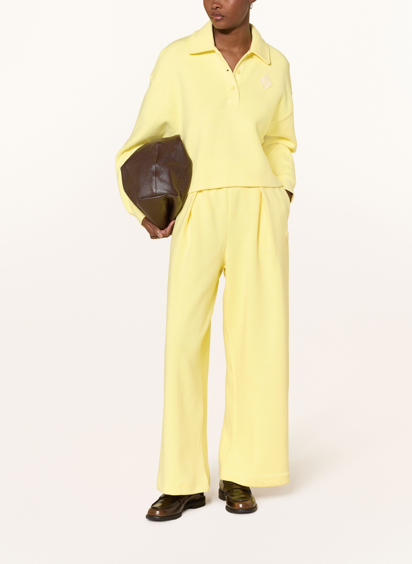 LACOSTE Bluza oversize: ŻÓŁTY