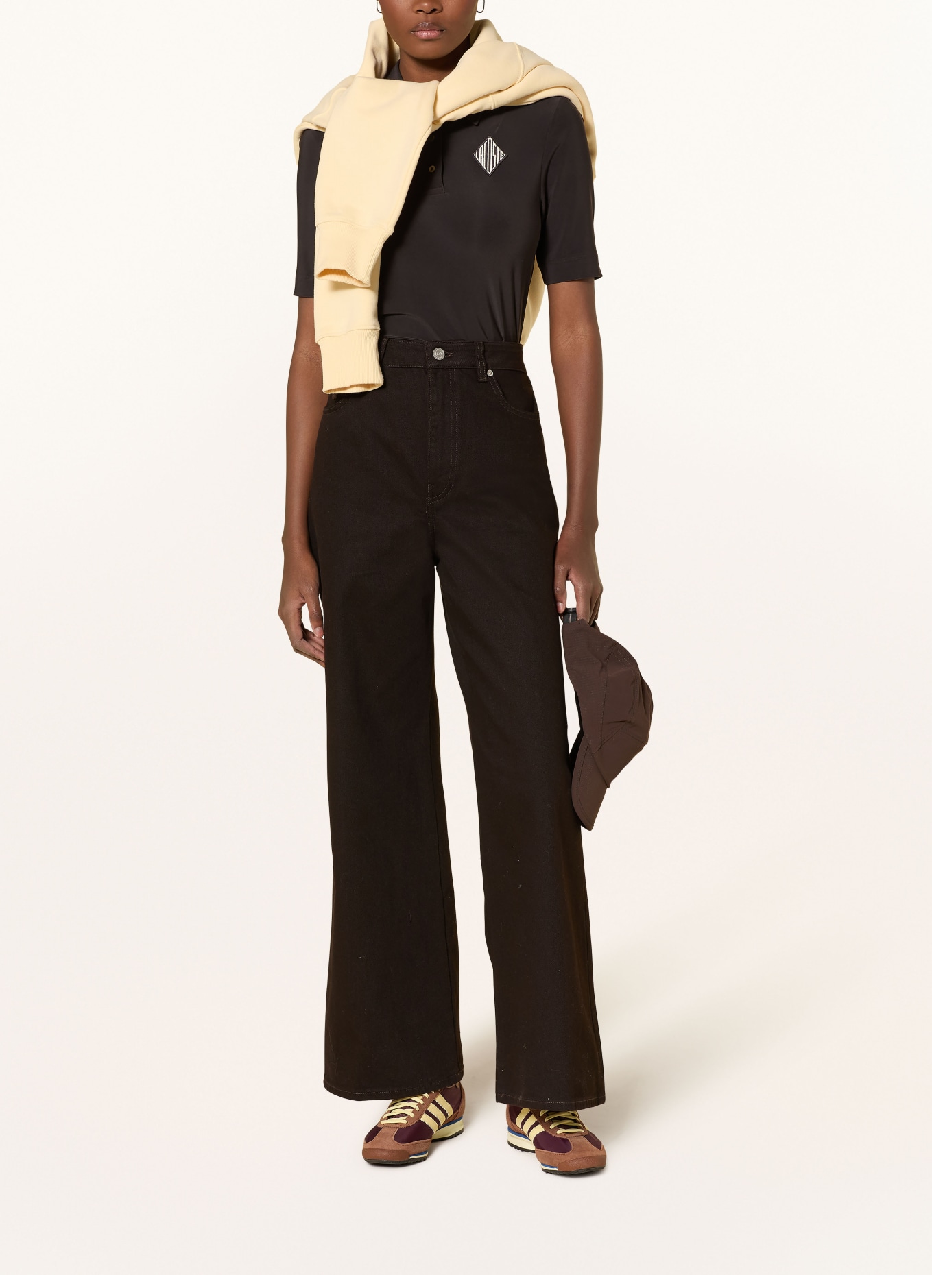 LACOSTE Jerseyové polo tričko: TMAVĚ HNĚDÁ