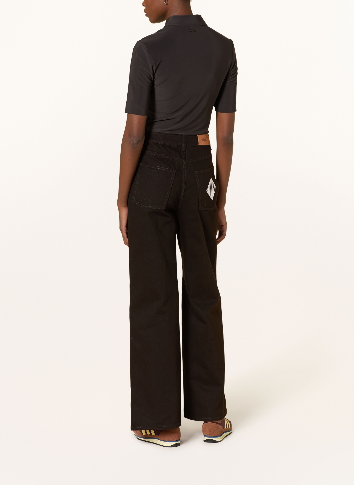 LACOSTE Jerseyové polo tričko: TMAVĚ HNĚDÁ