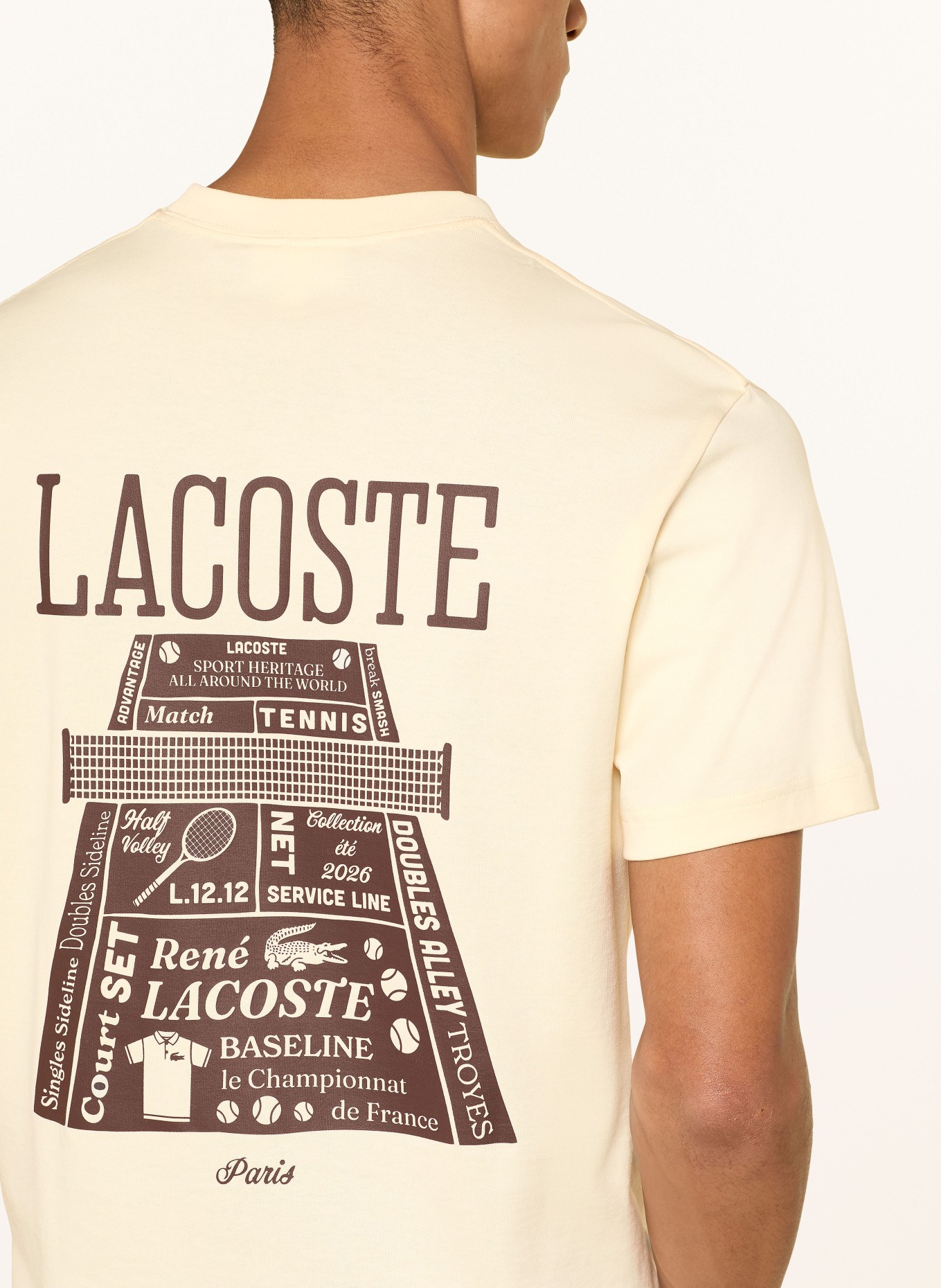 LACOSTE T-Shirt: ECRU