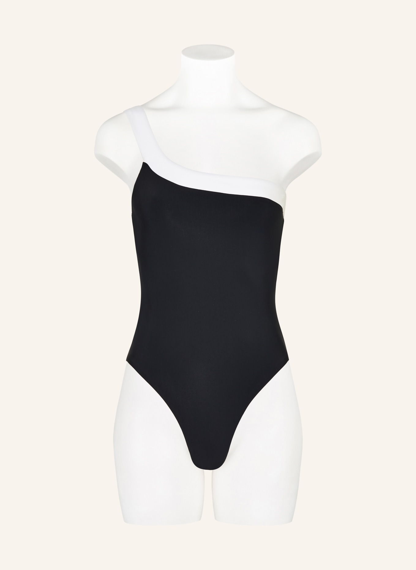 JETS Australia Jednoramienny kostium kąpielowy ETERNAL: CZARNY / ECRU