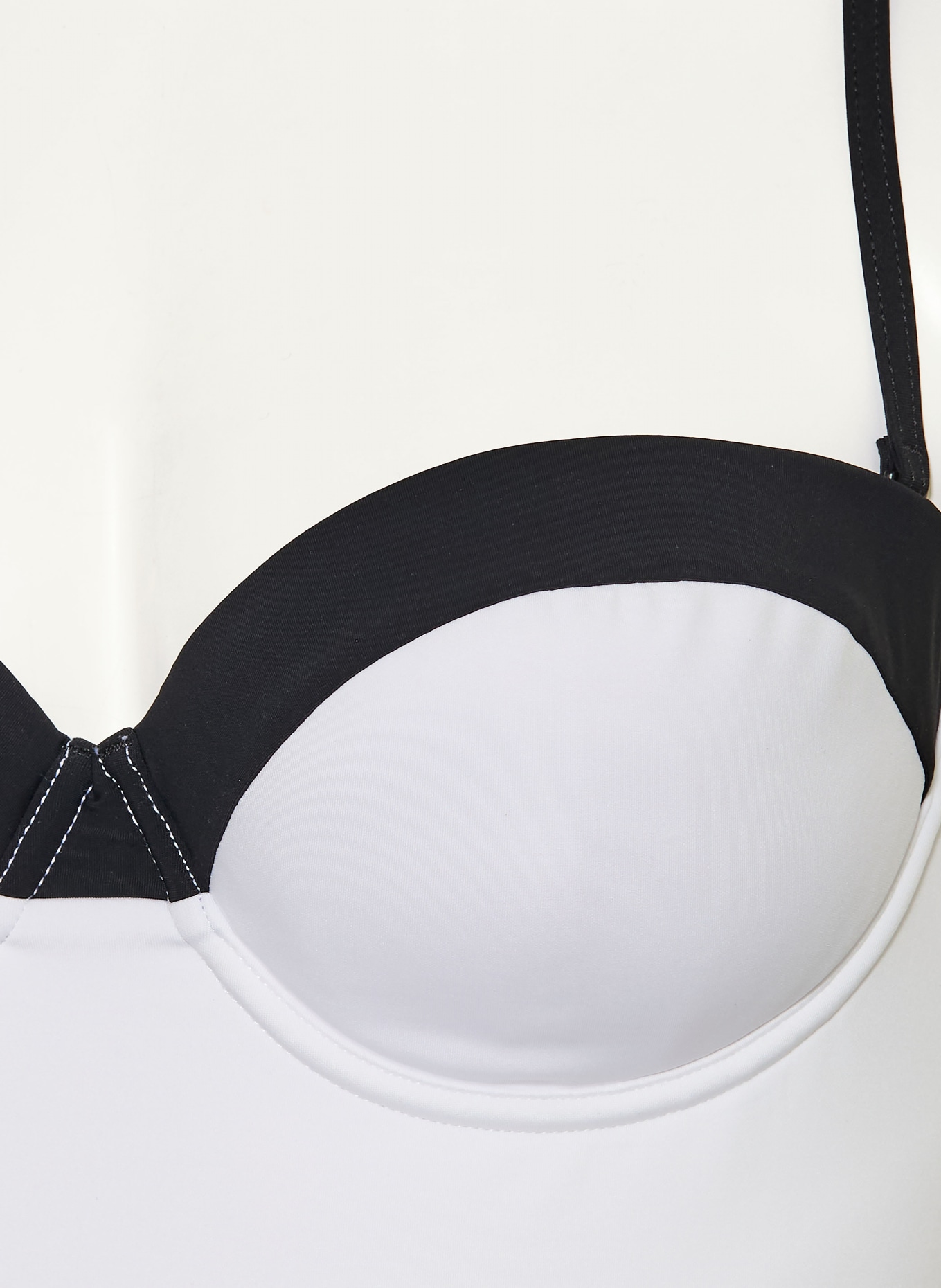 JETS Australia Bandeau-Badeanzug ETERNAL: WEISS / SCHWARZ