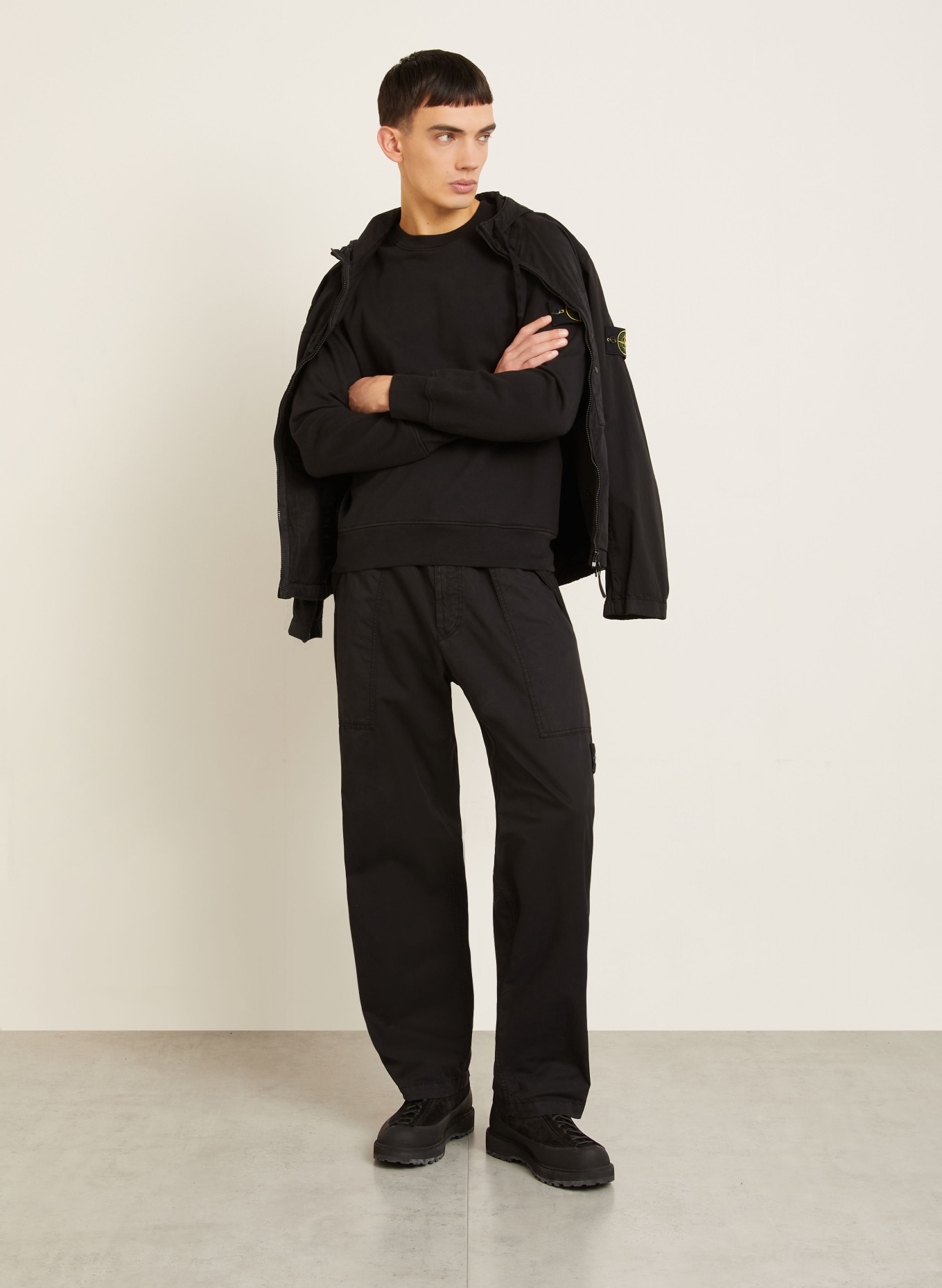 STONE ISLAND Sweatshirt: SCHWARZ