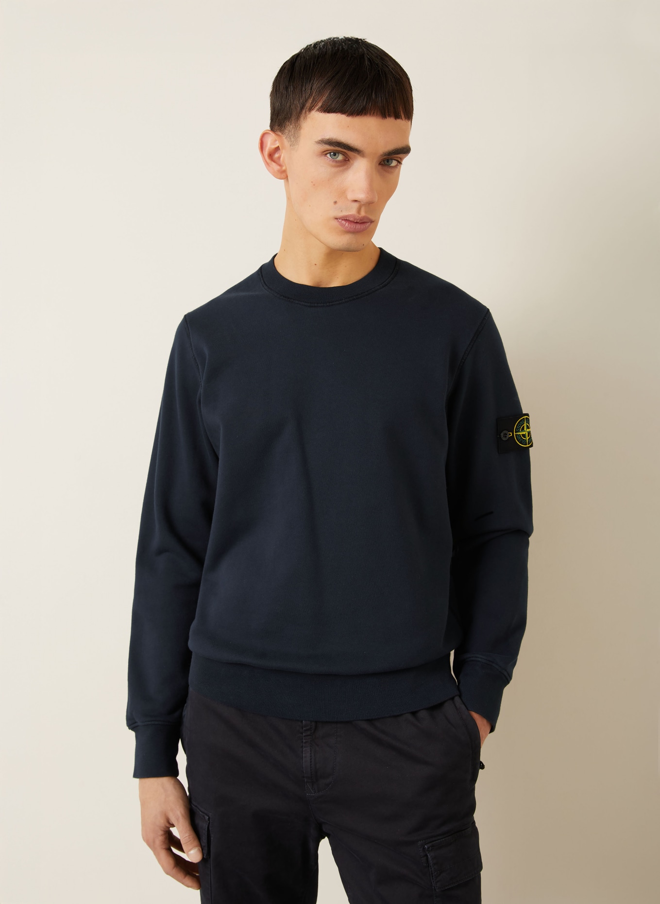 STONE ISLAND Sweatshirt: DUNKELBLAU