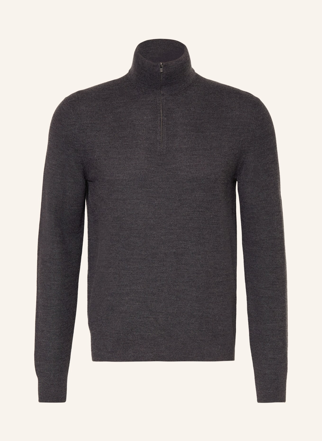 RALPH LAUREN PURPLE LABEL Piqué-Troyer: DUNKELGRAU