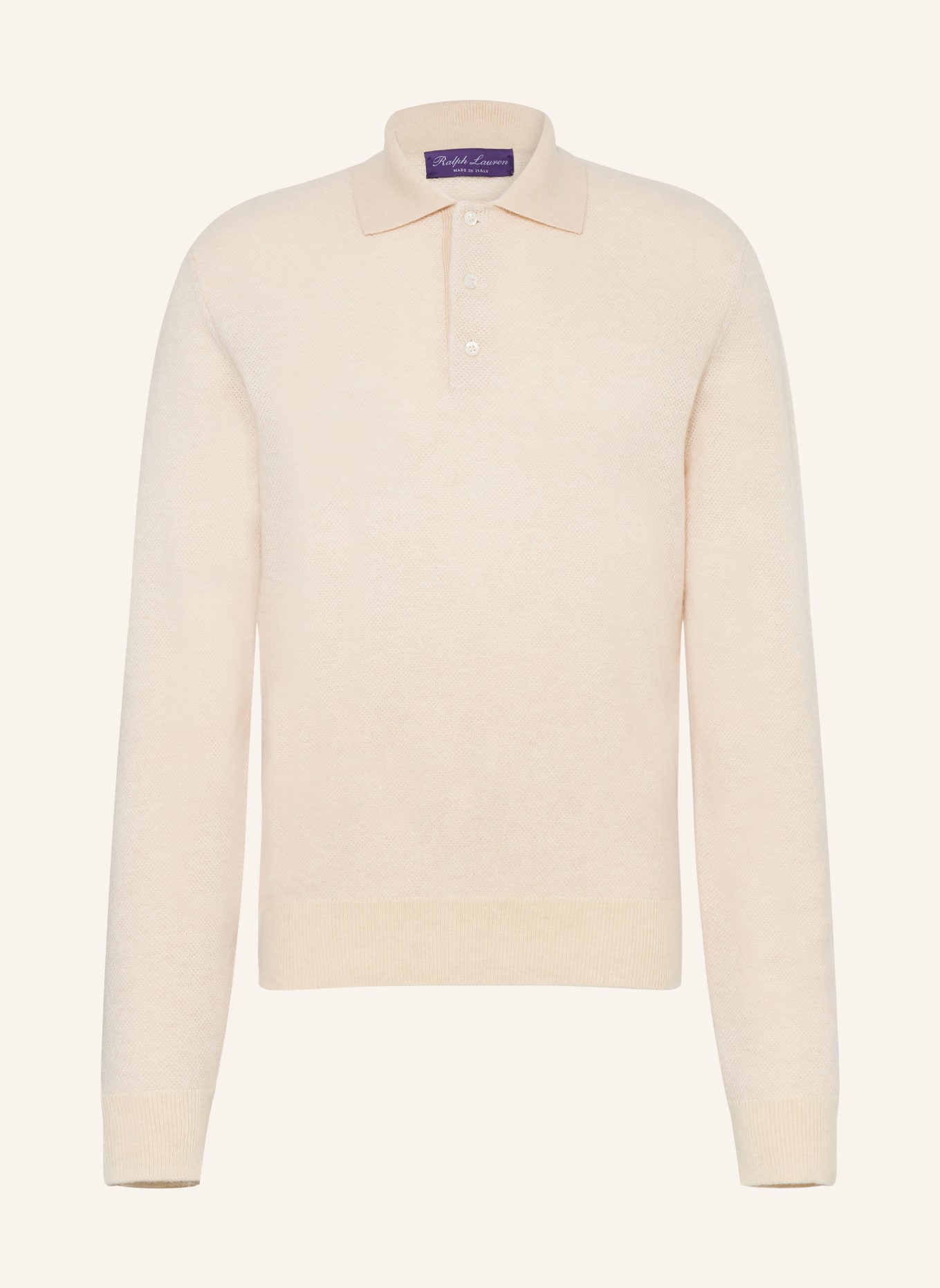 RALPH LAUREN PURPLE LABEL Cashmere-Pullover: CREME