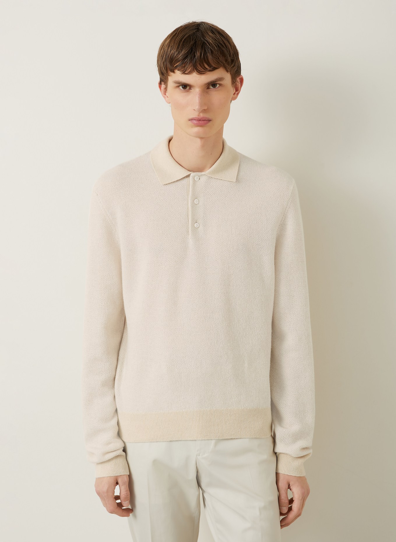RALPH LAUREN PURPLE LABEL Cashmere-Pullover: CREME