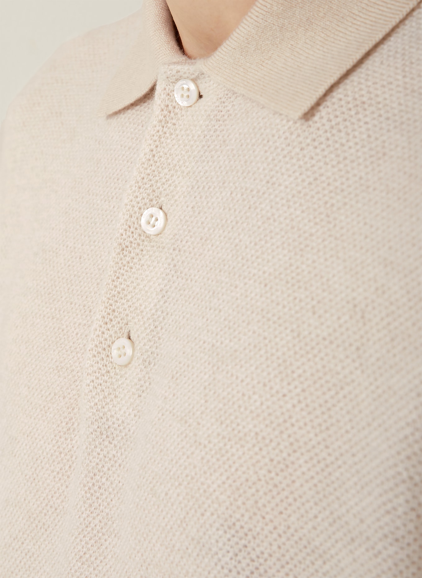 RALPH LAUREN PURPLE LABEL Cashmere-Pullover: CREME